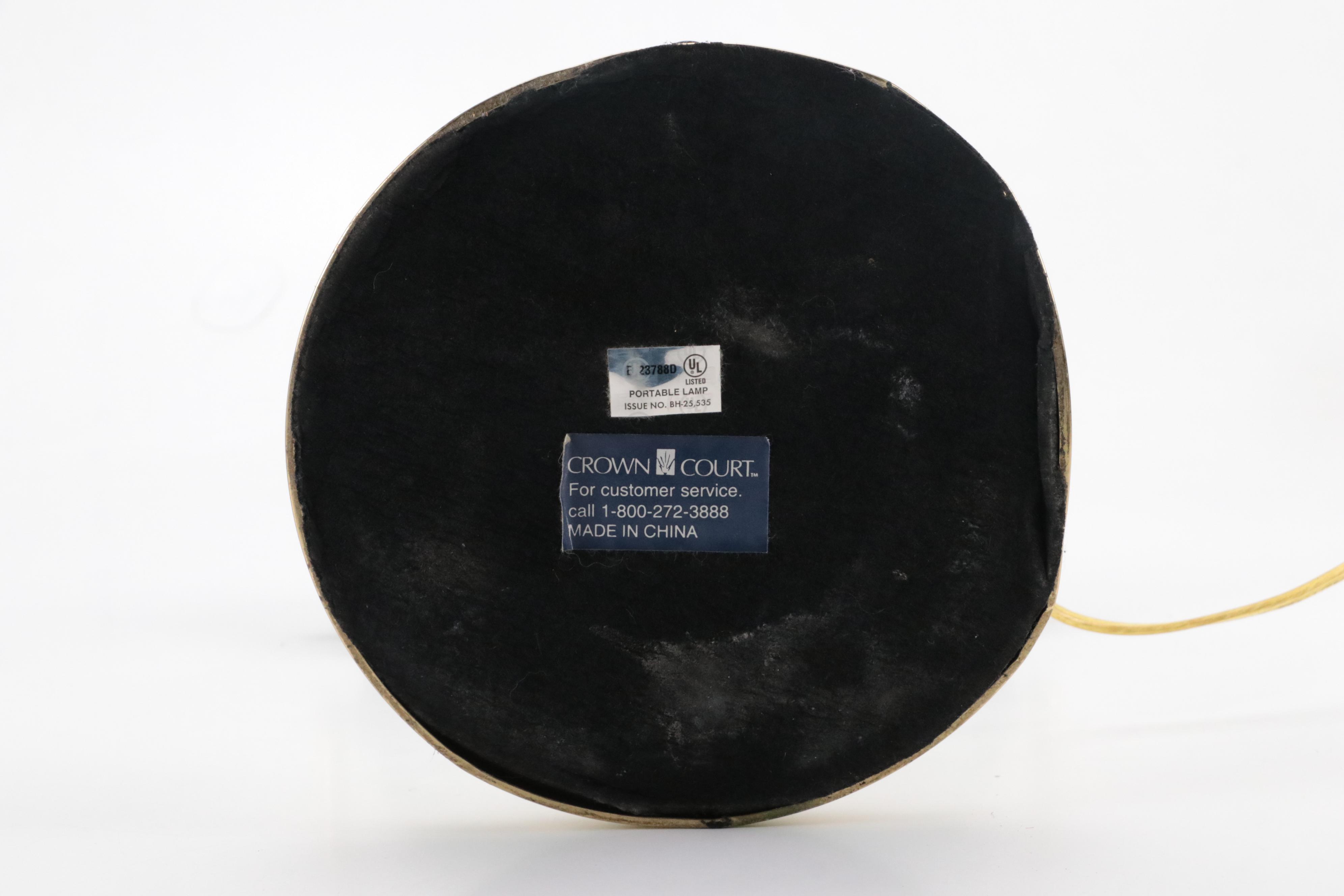 Crown Court Green Glass Shade Banker's Lamp