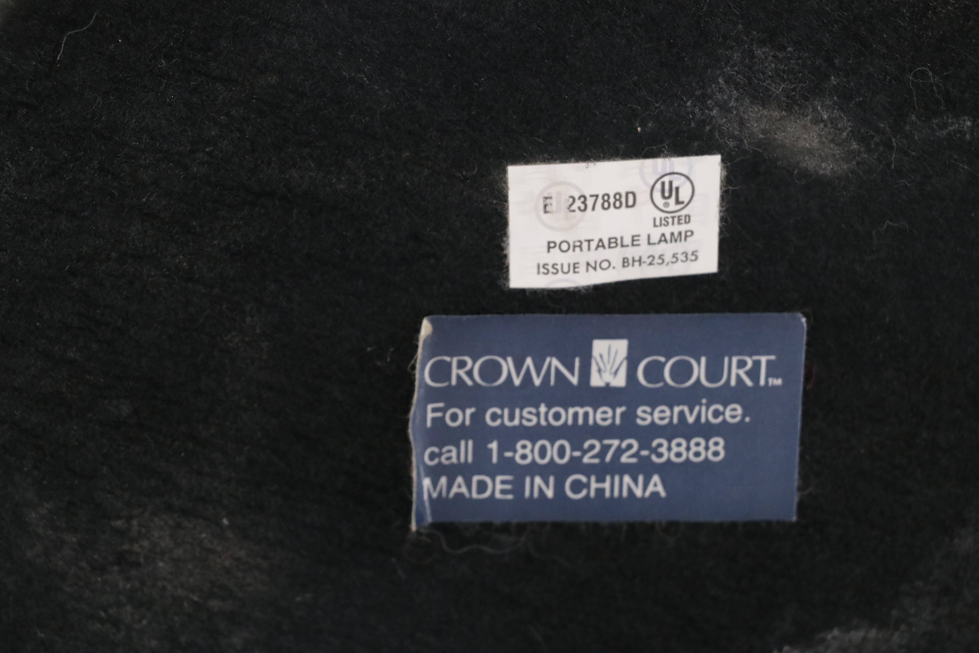 Crown Court Green Glass Shade Banker's Lamp