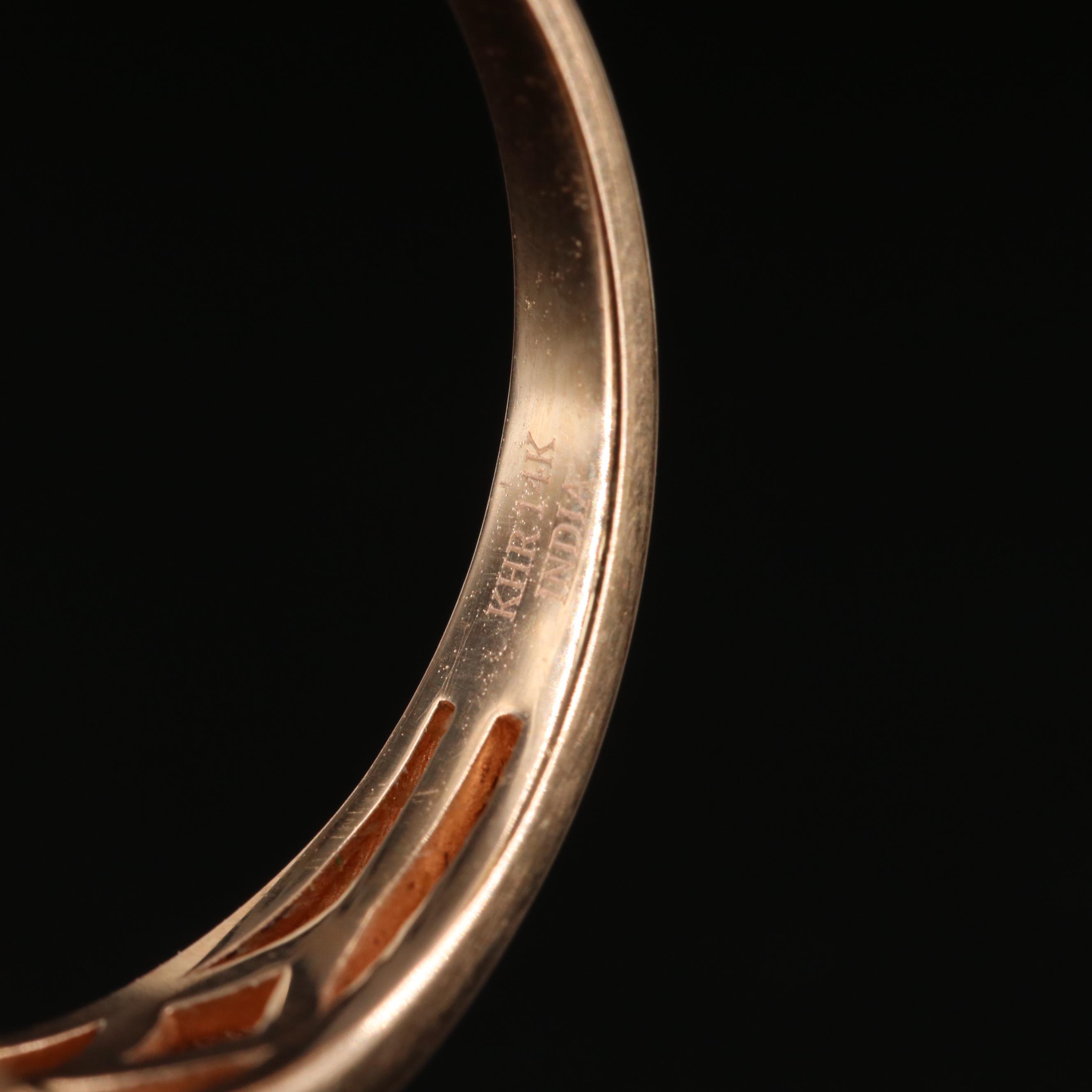 14K Garnet and Diamond Ring