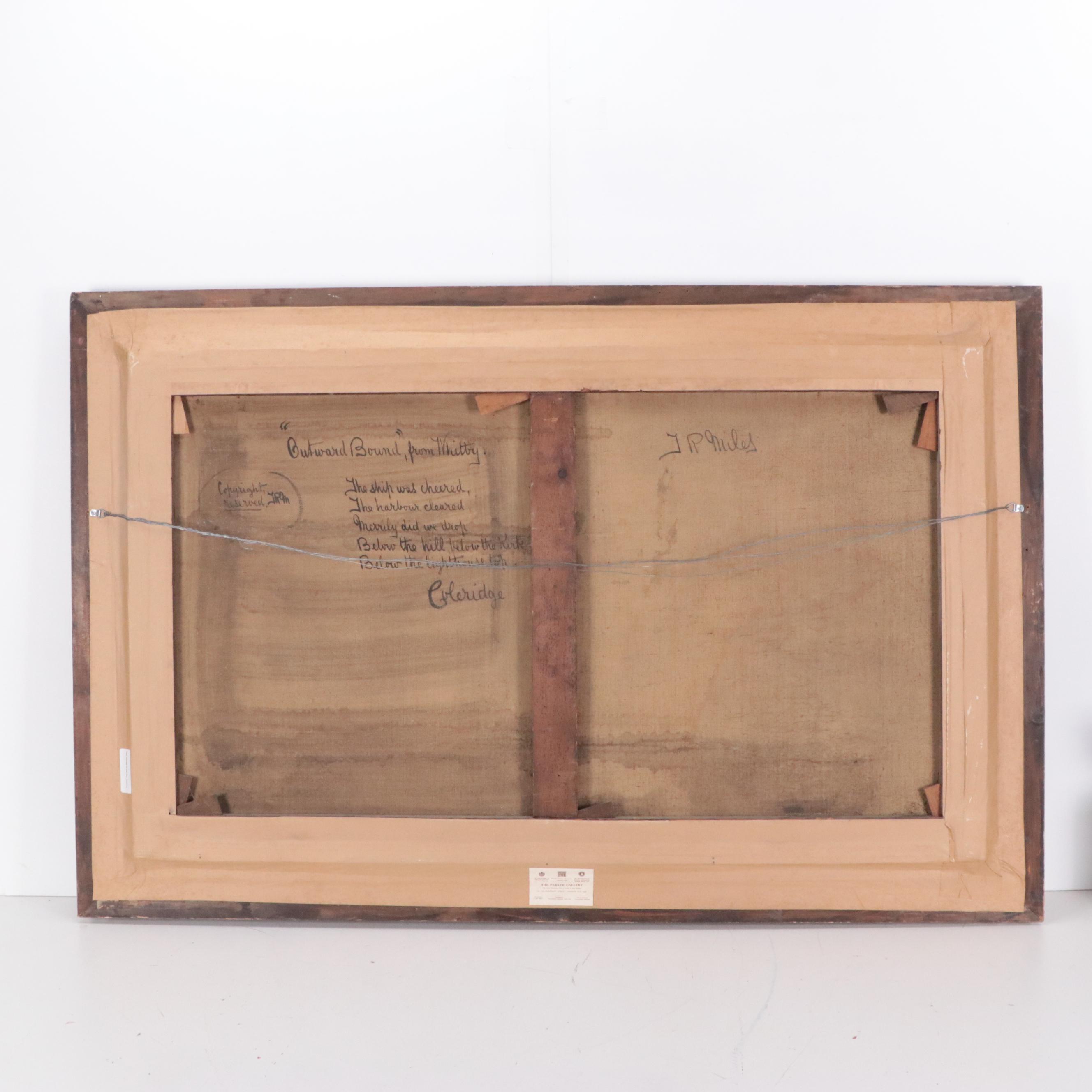 Thomas Rose Miles Oil Painting "Outward Bound"