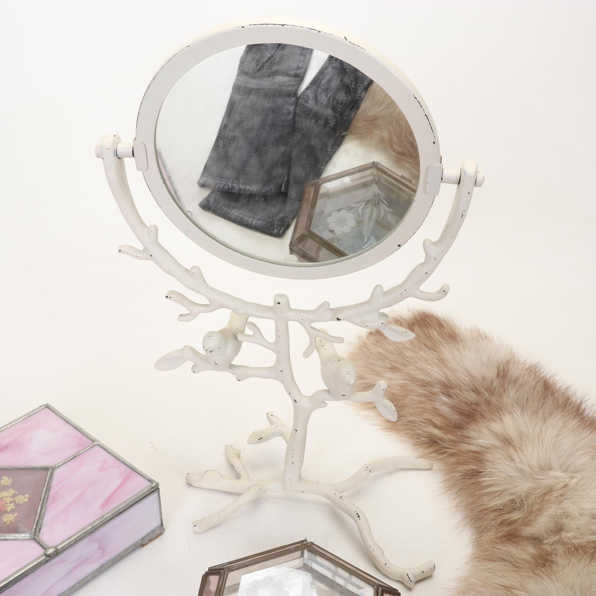 Fur Collar, Vanity Mirror, Jewelry Caskets, Hair Clips and Gloves
