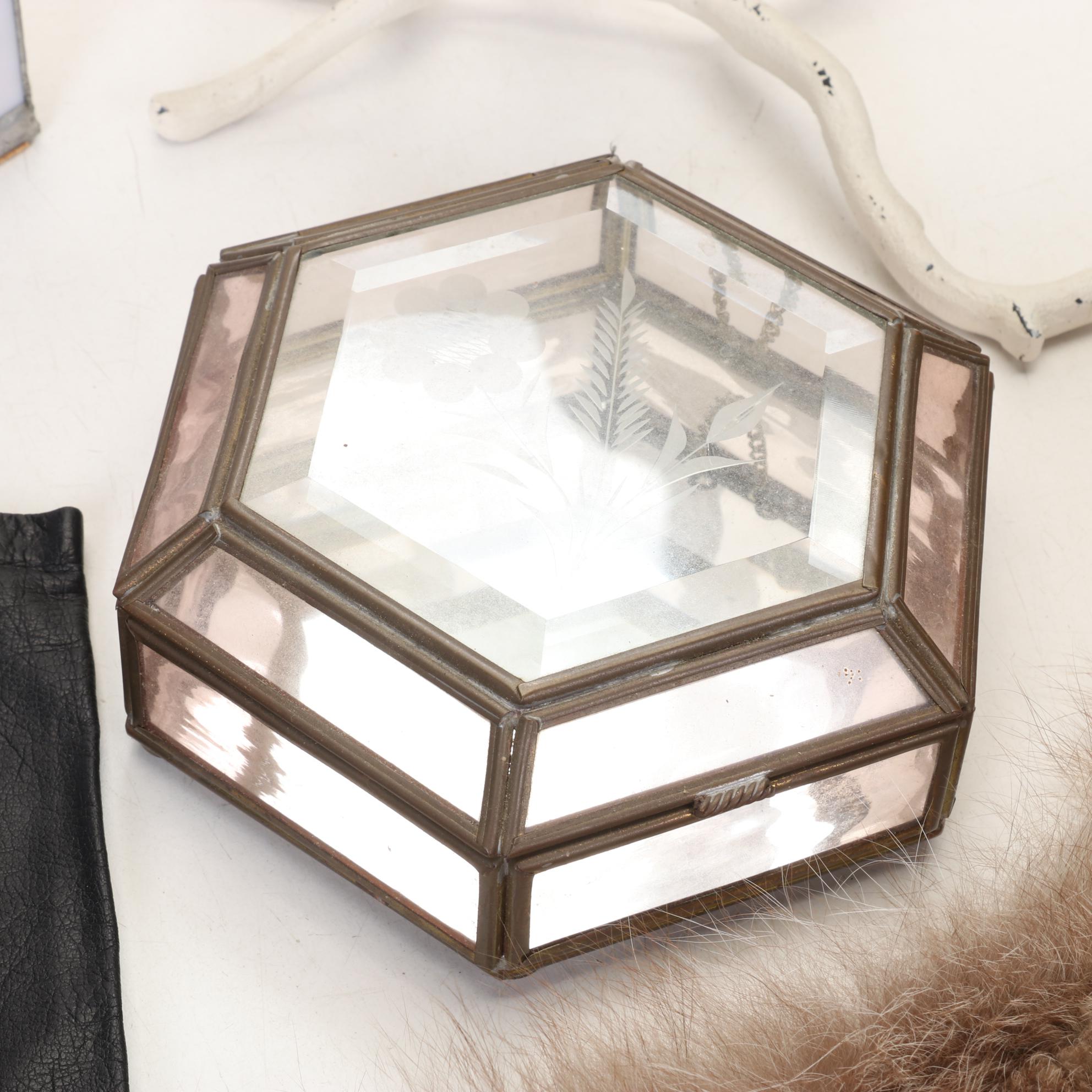 Fur Collar, Vanity Mirror, Jewelry Caskets, Hair Clips and Gloves