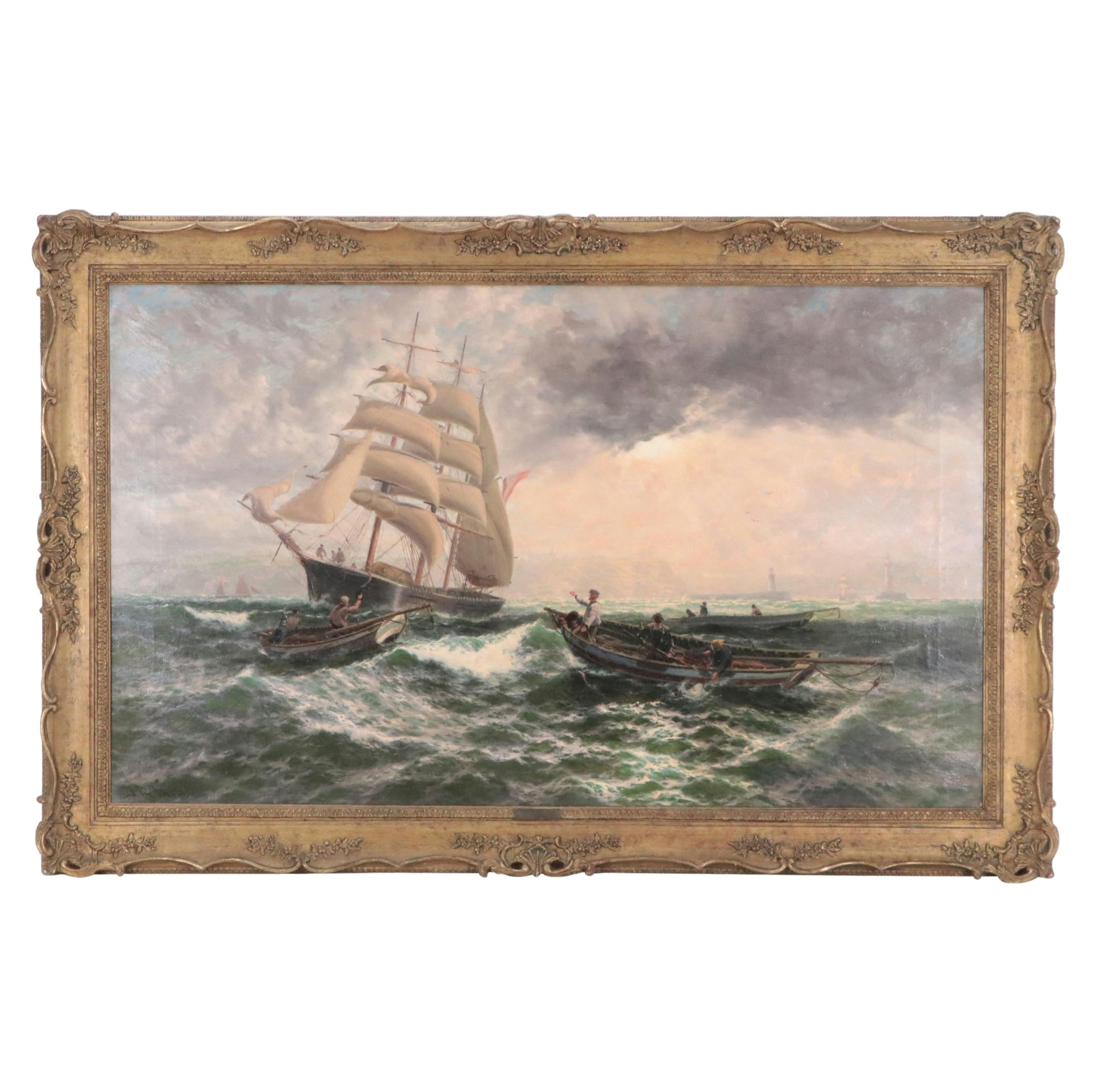 Thomas Rose Miles Oil Painting "Outward Bound"