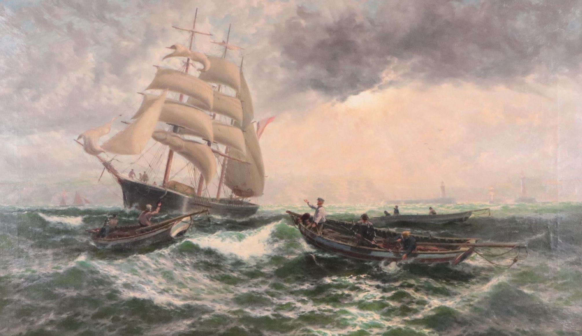 Thomas Rose Miles Oil Painting "Outward Bound"