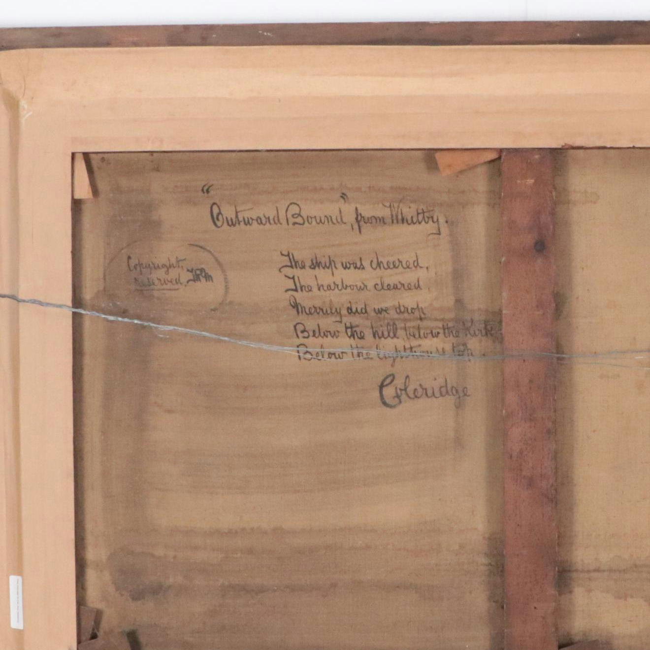 Thomas Rose Miles Oil Painting "Outward Bound"