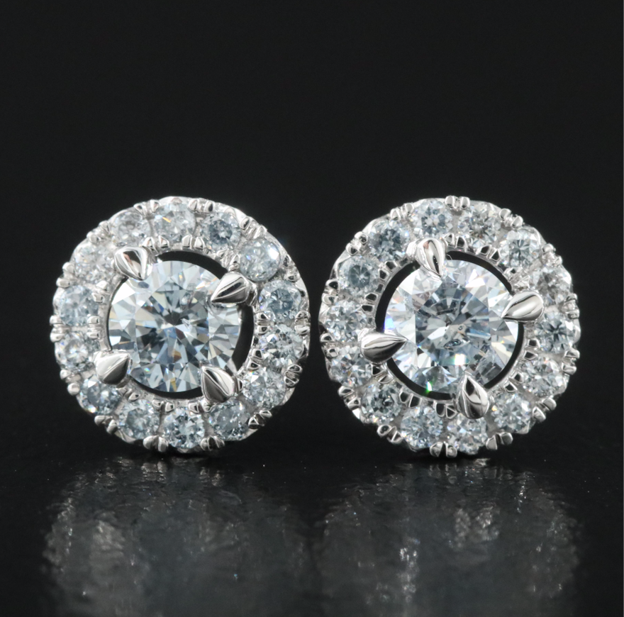 14K 1.01 CTW Lab Grown Diamond Earrings