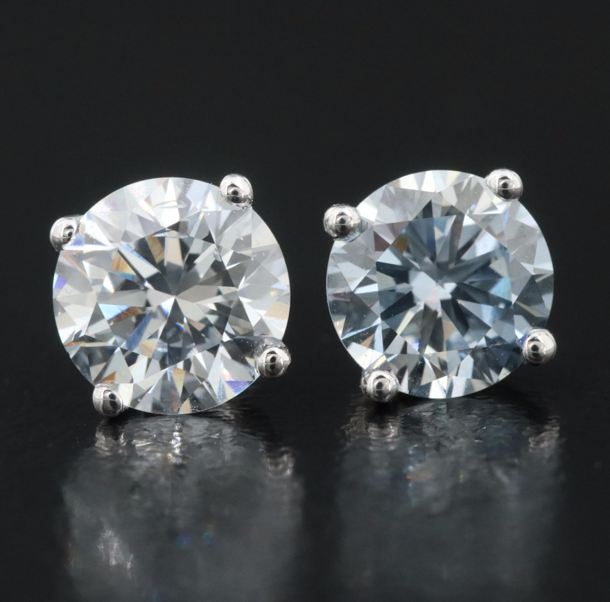 14K 2.15 CTW Lab Grown Diamond Stud Earrings