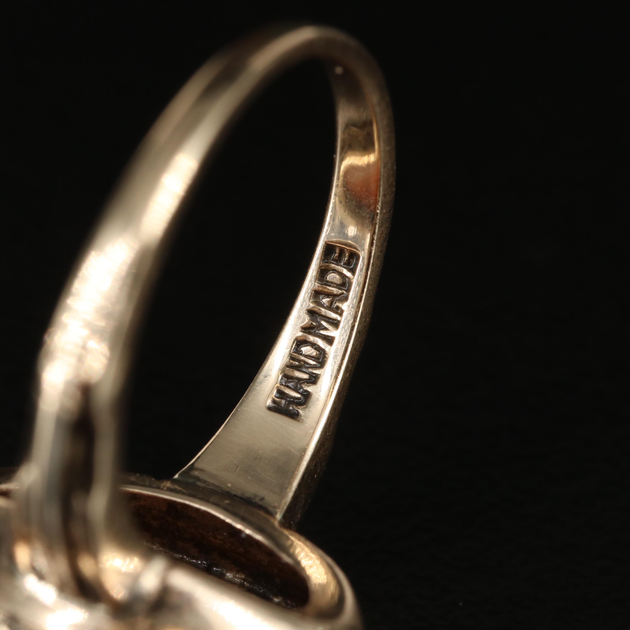 10K Coral Cameo Ring