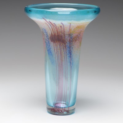 Eric O. James Art Glass Vase, 1997