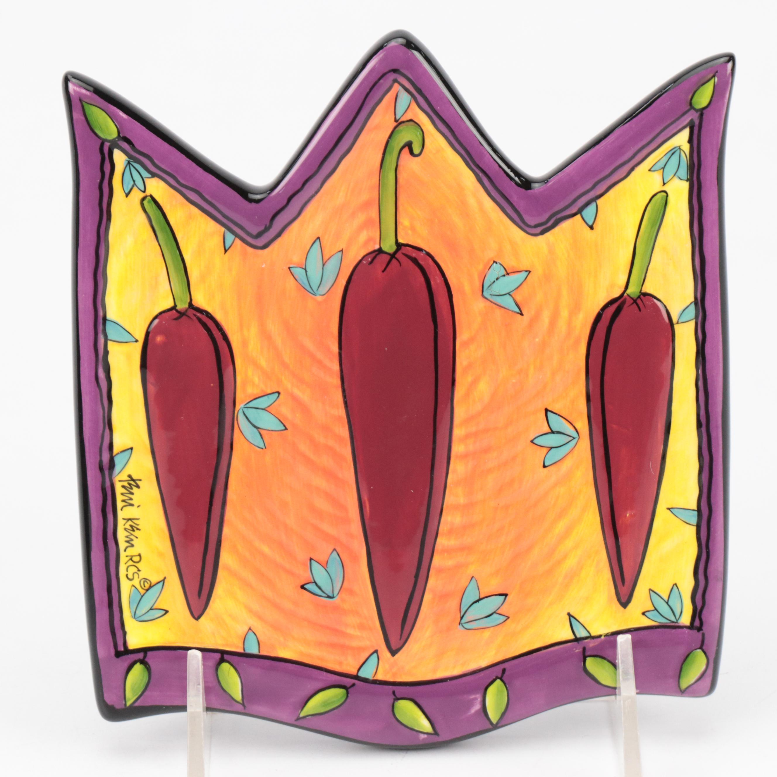 Terri Kern Designs for Red Carpet Studios "Chili" Hanging Tiles or Trivets