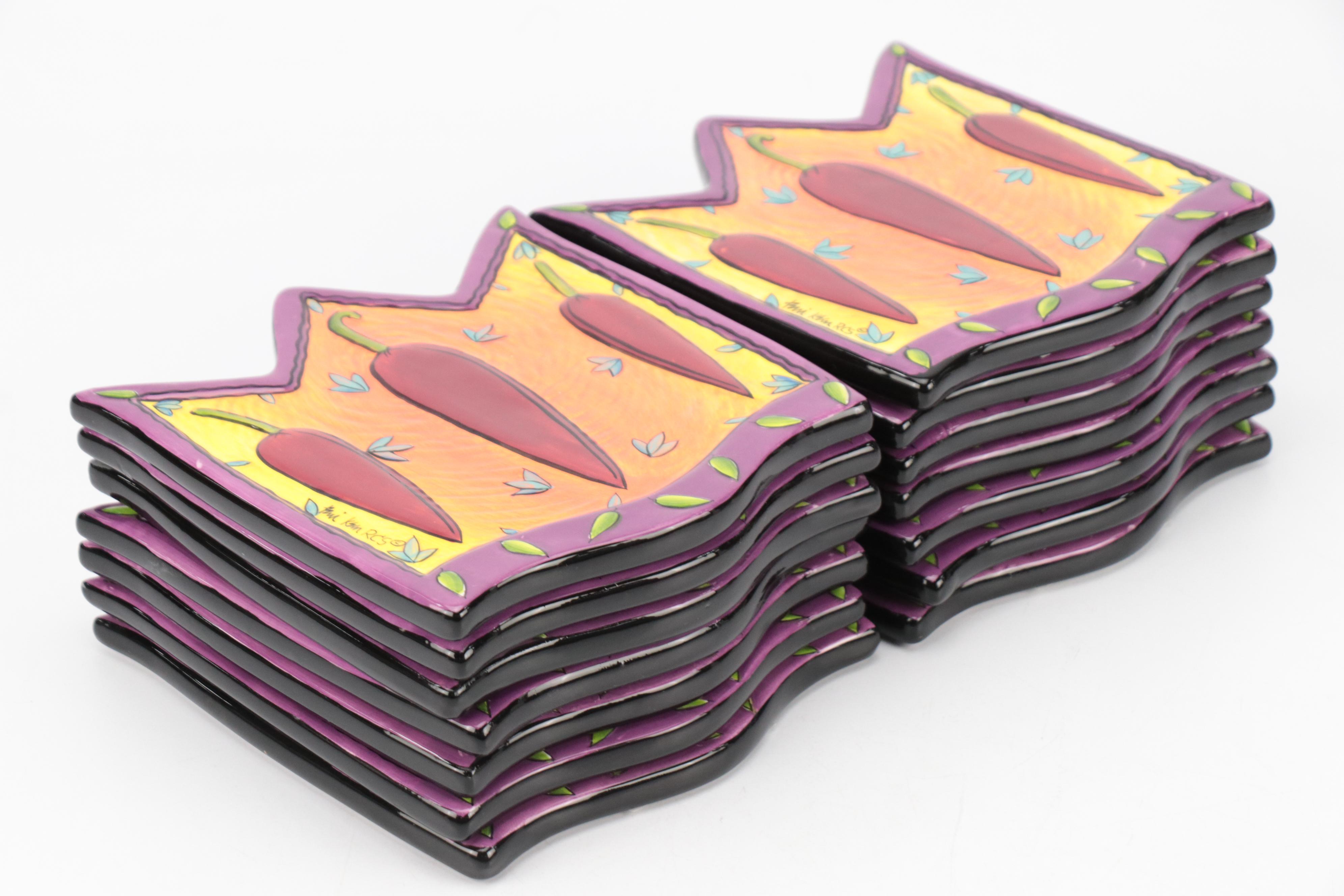 Terri Kern Designs for Red Carpet Studios "Chili" Hanging Tiles or Trivets