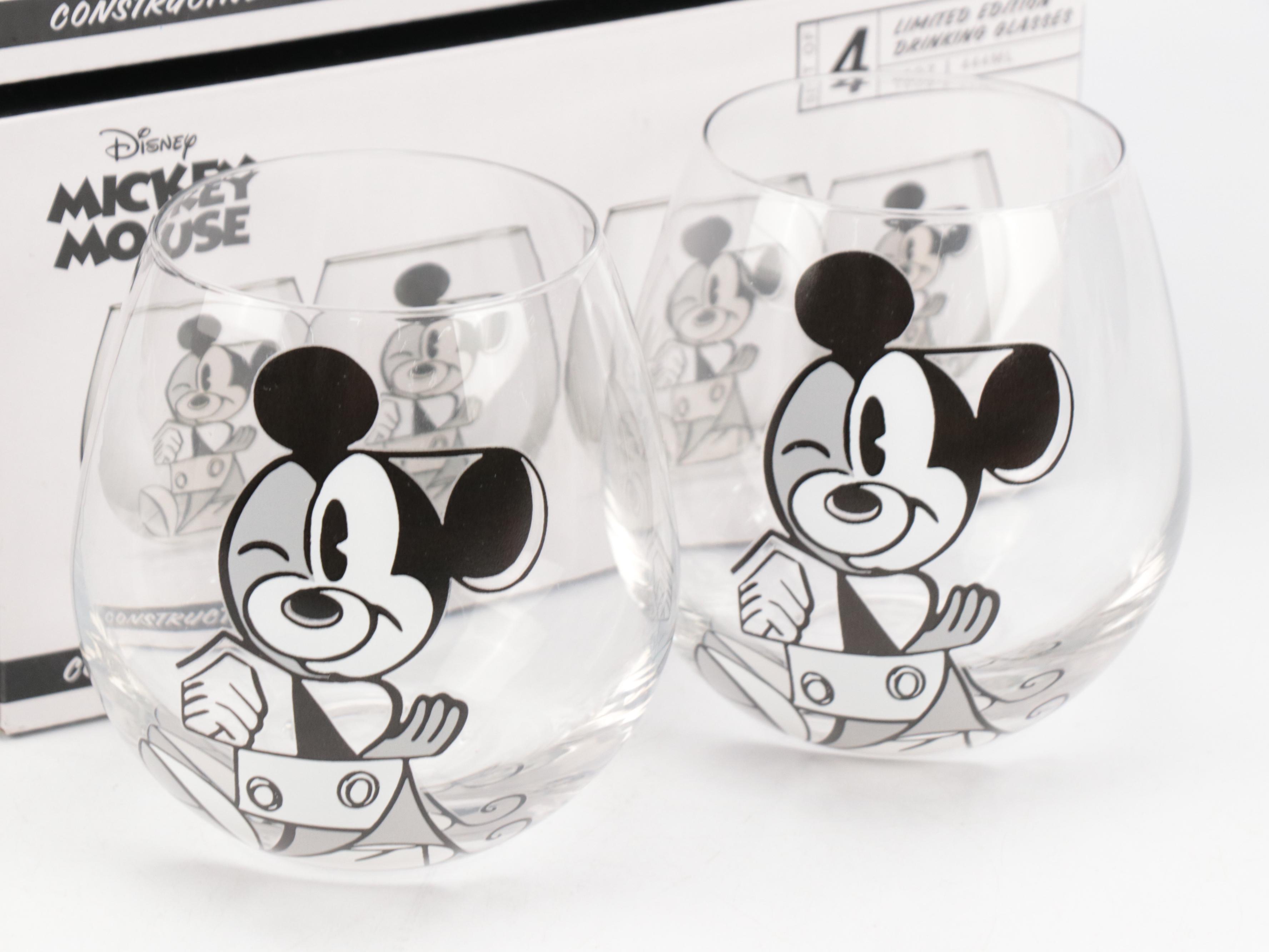 JoyJolt Limited Edition Disney Mickey Mouse Drinking Glasses
