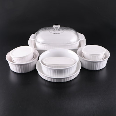 CorningWare "French White" Casserole Dishes and Other Bakeware