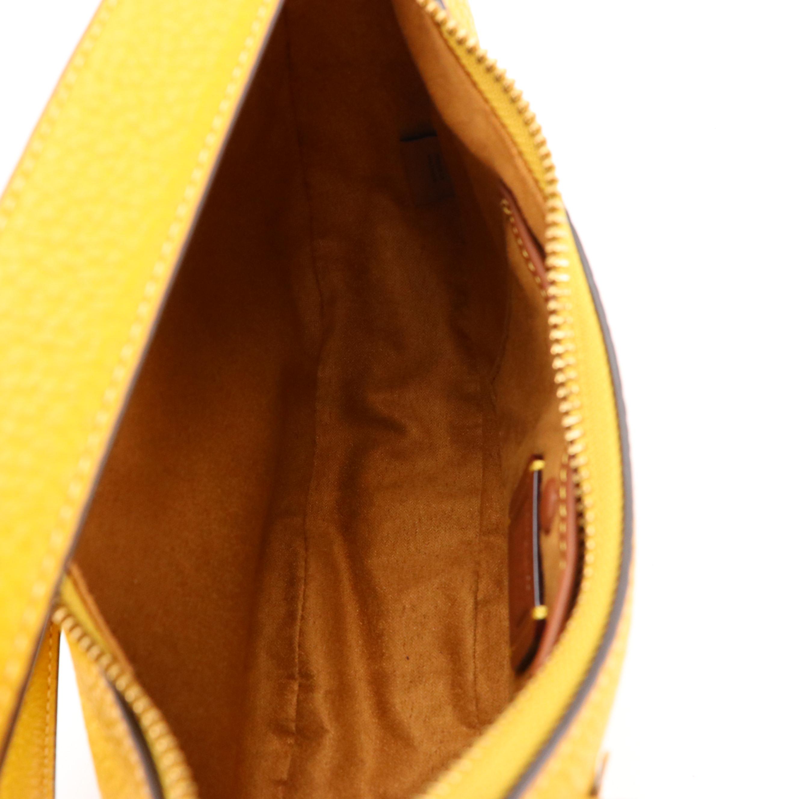 Coach Yellow Pebble Grain Leather Shoulder Bag, New with Tag