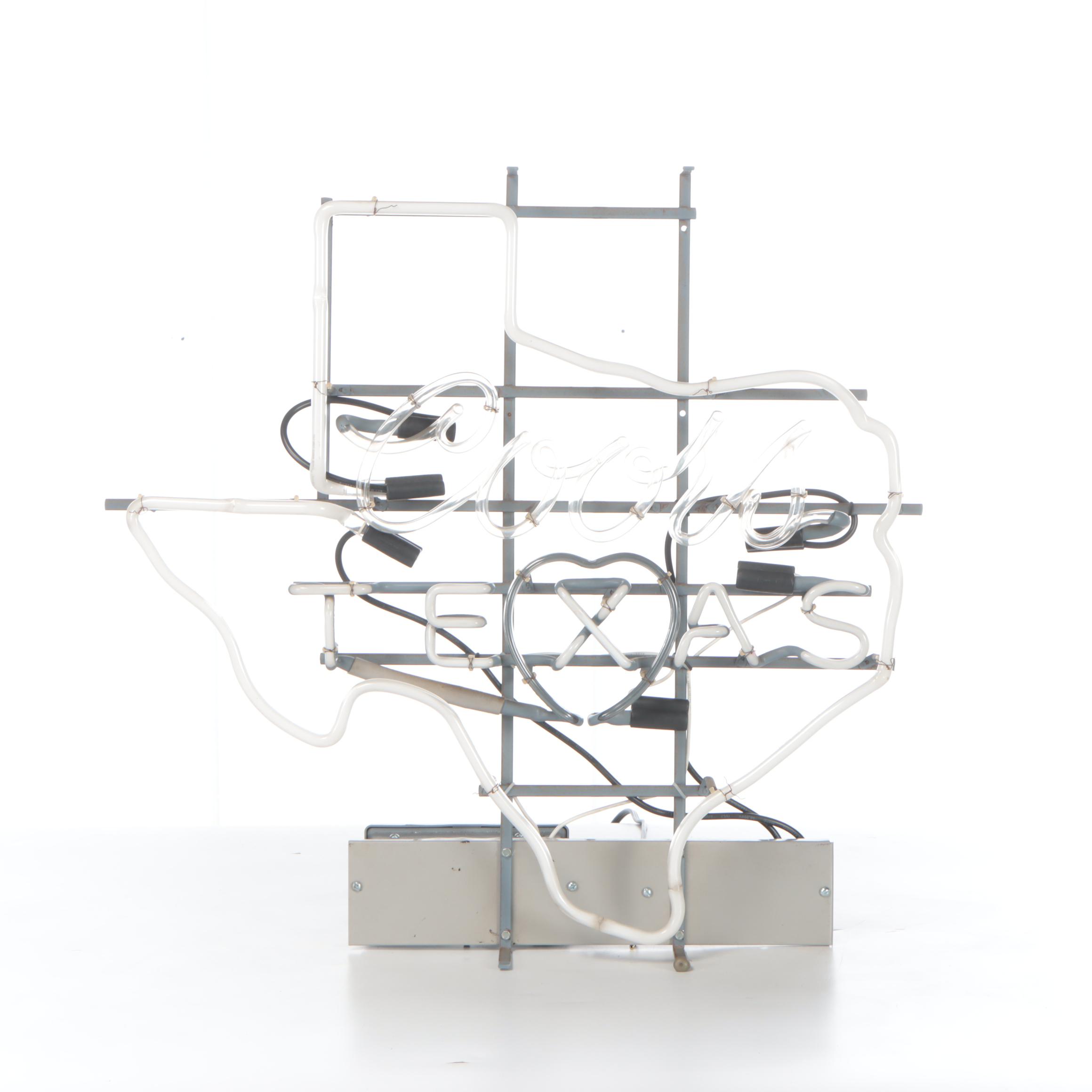 Vintage Coors Beer Texas Advertising Neon Sign