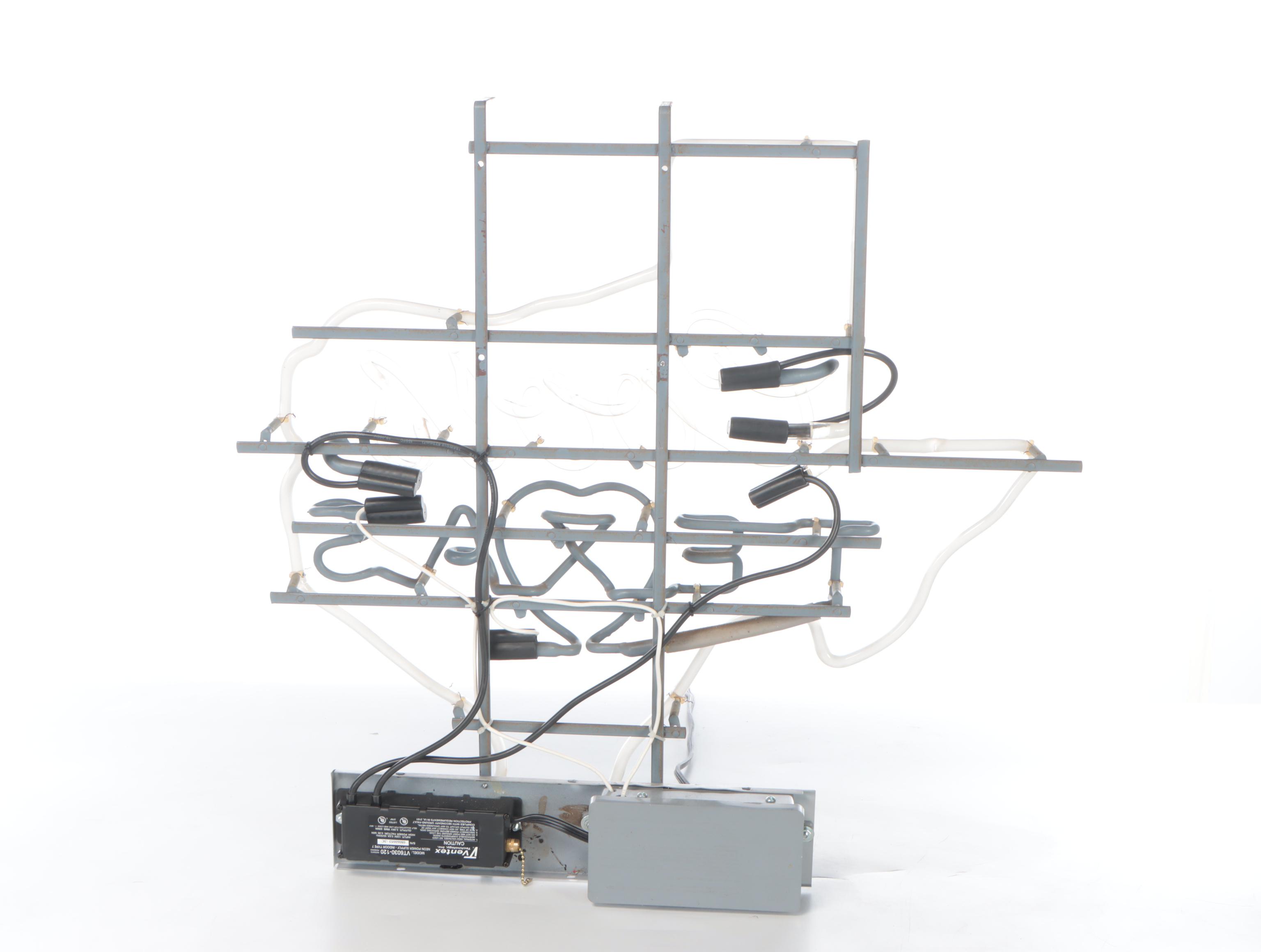 Vintage Coors Beer Texas Advertising Neon Sign