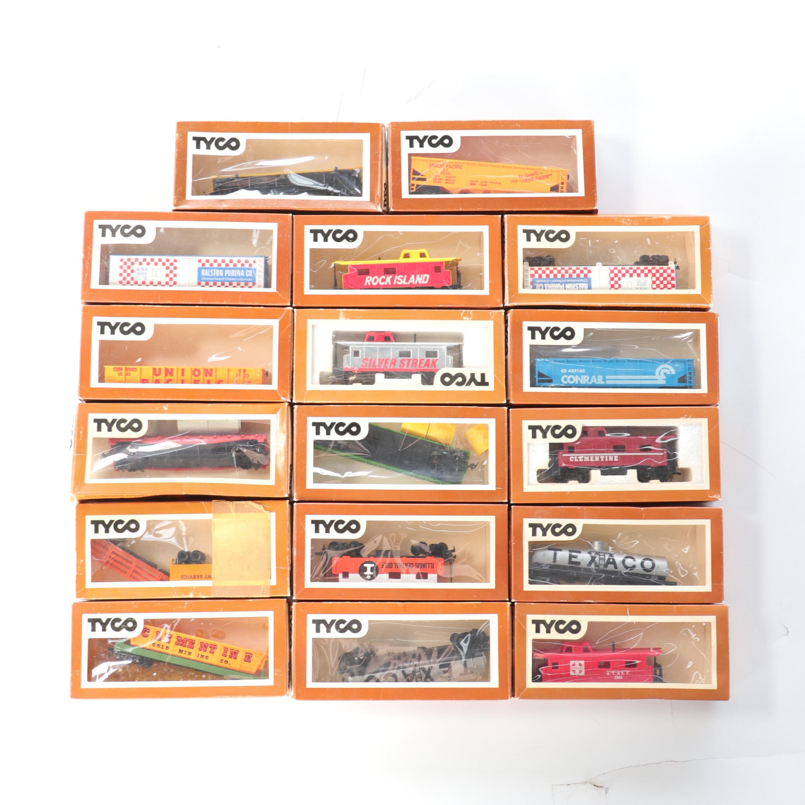 Tyco HO Scale Model Trains with Assorted Tracks, Accessories, and More