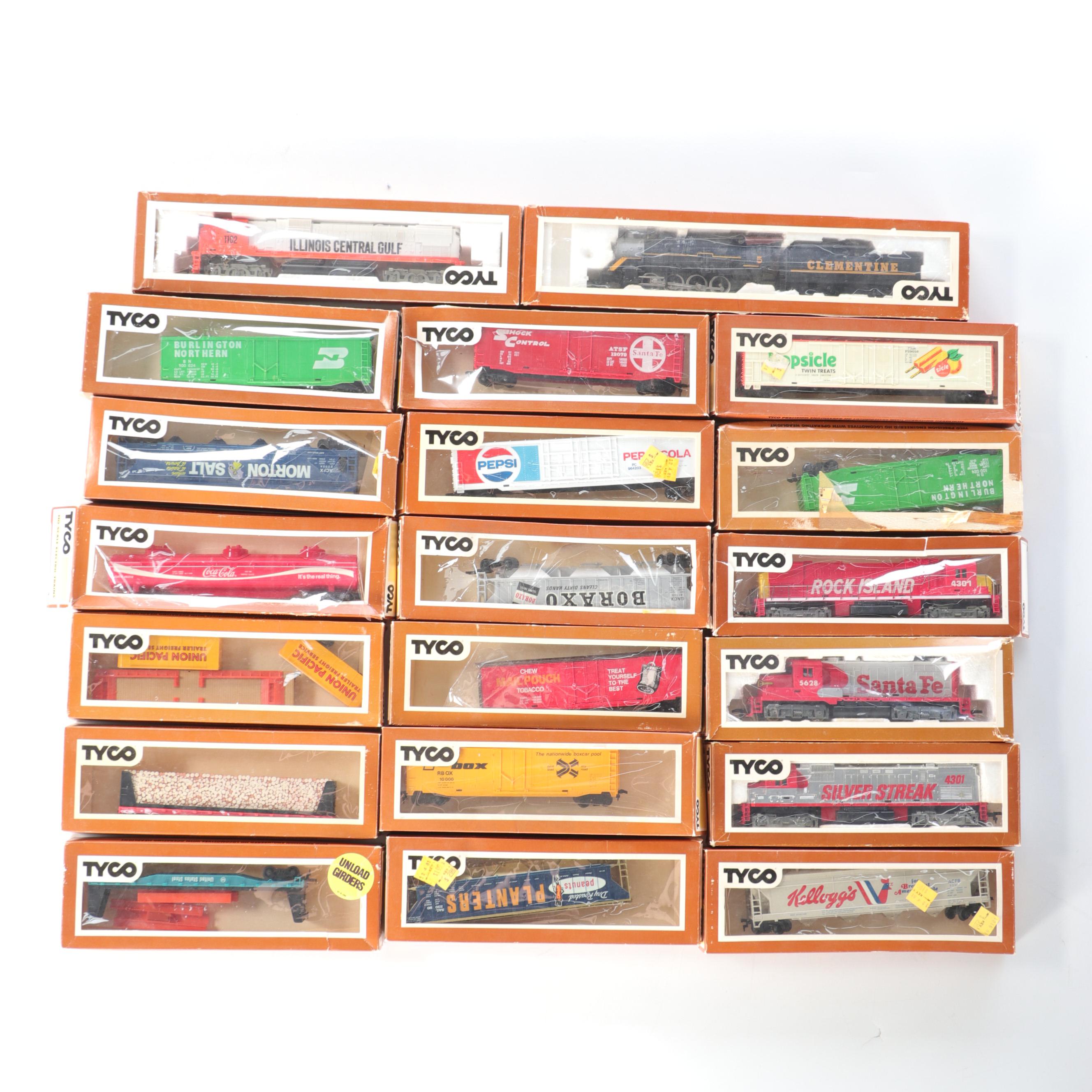 Tyco HO Scale Model Trains with Assorted Tracks, Accessories, and More