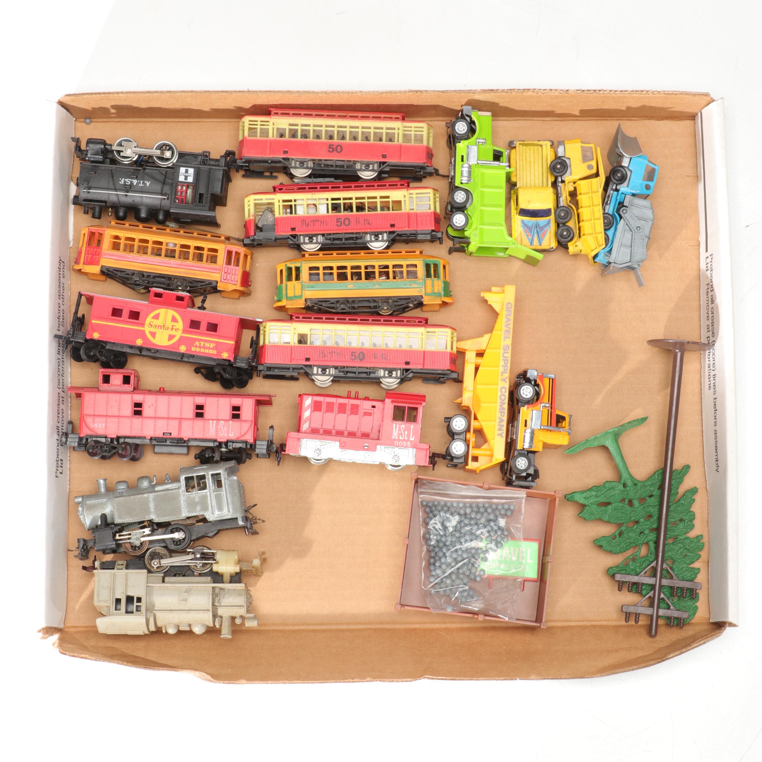 Tyco HO Scale Model Trains with Assorted Tracks, Accessories, and More