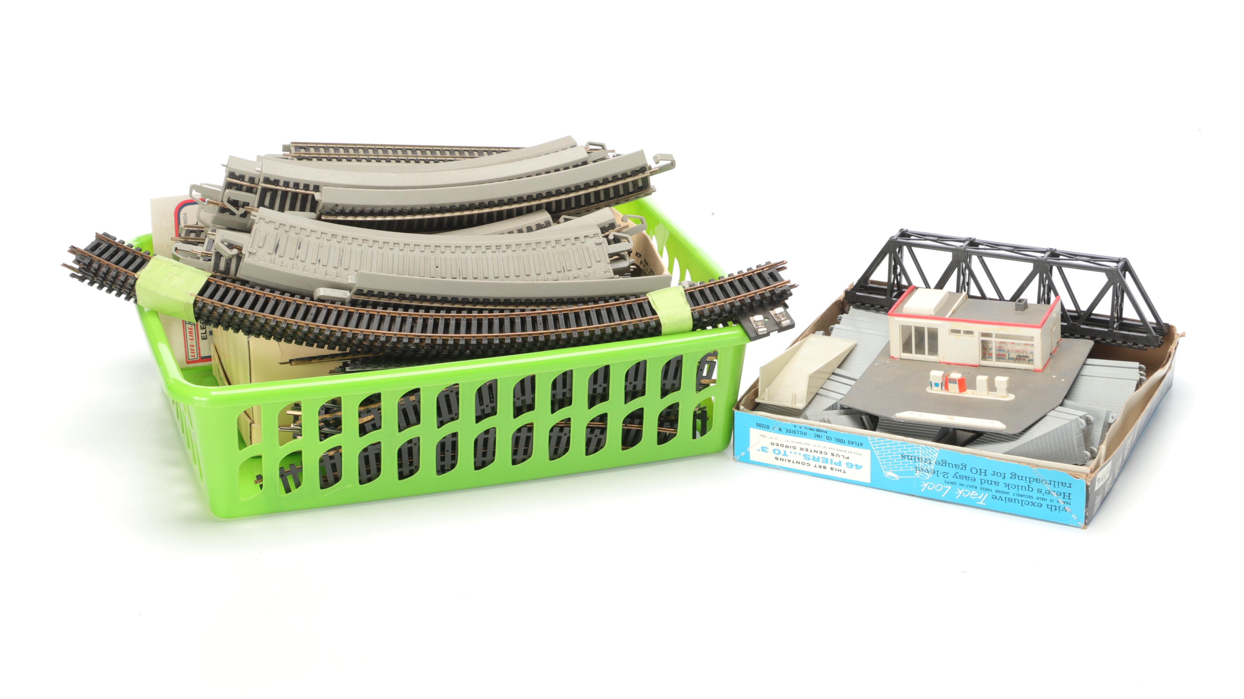 Tyco HO Scale Model Trains with Assorted Tracks, Accessories, and More