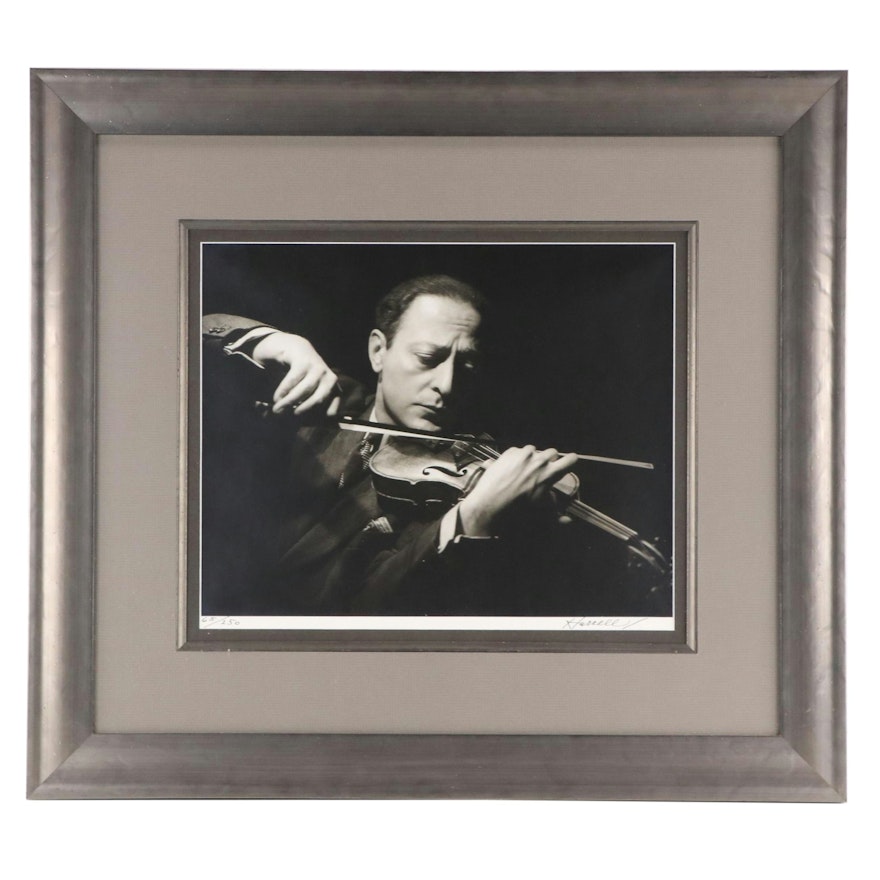 George Hurrell Silver Gelatin Portrait of Violinist Jascha Heifetz