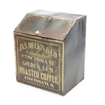 Jas. Heekin & Co. Cincinnati Dry Goods Grocery Roasted Coffee Bin, Early 20th C.