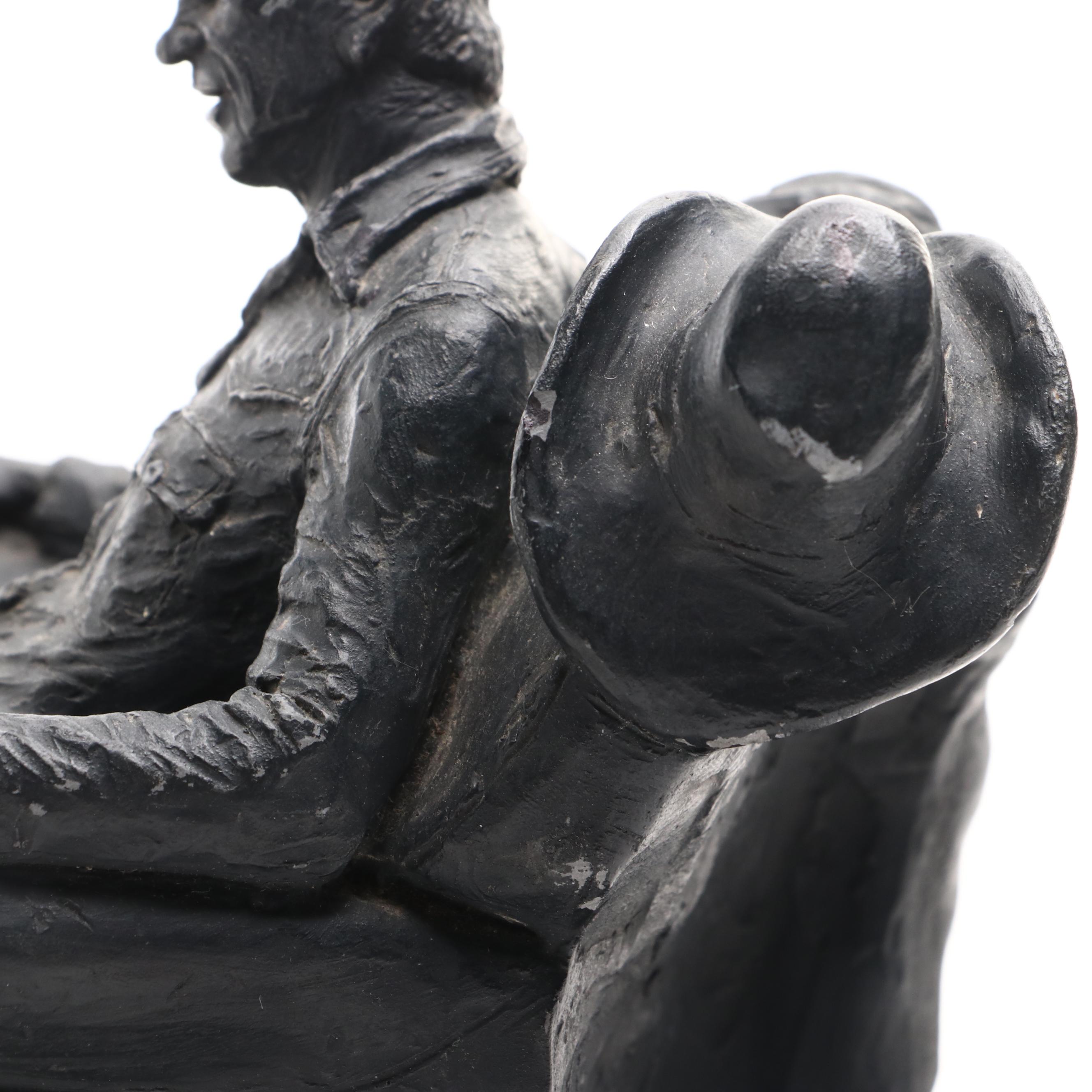 Michael Garman Sculpture "Chairman On The Range," 1973