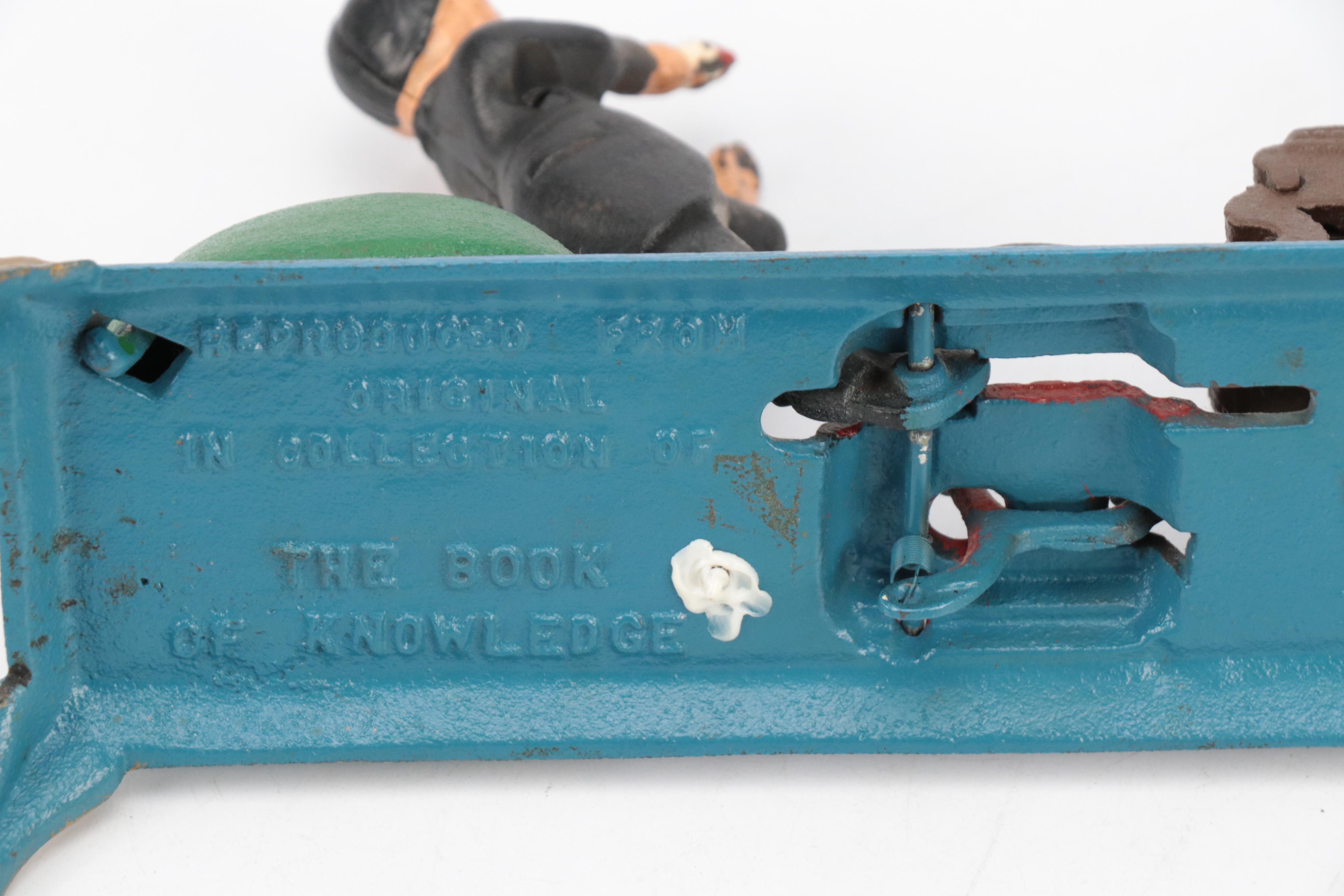 Cold-Painted Cast Iron Dentist Mechanical Coin Bank