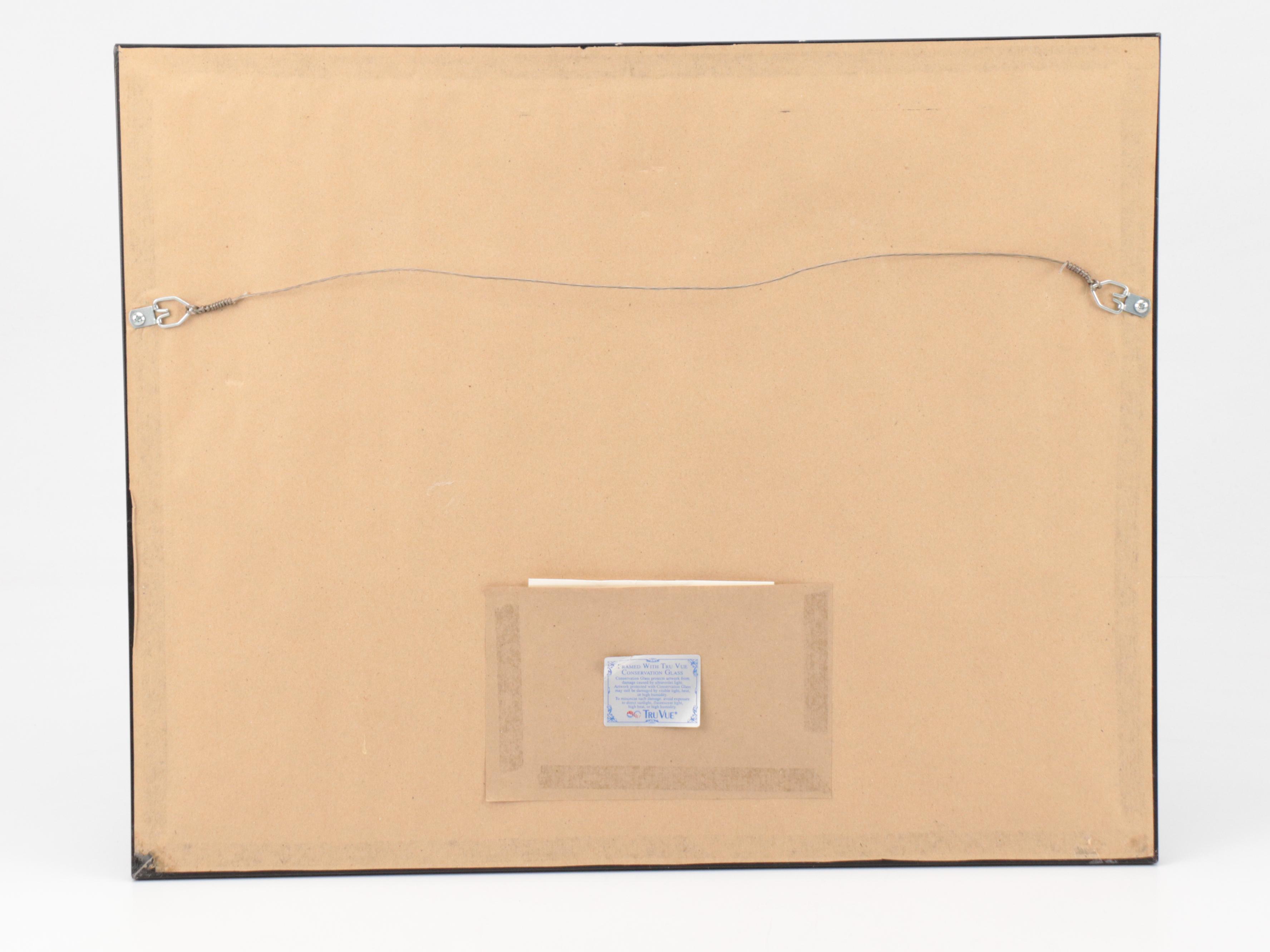 Jim Brown Signed Cleveland Browns Football Print in Matted Frame