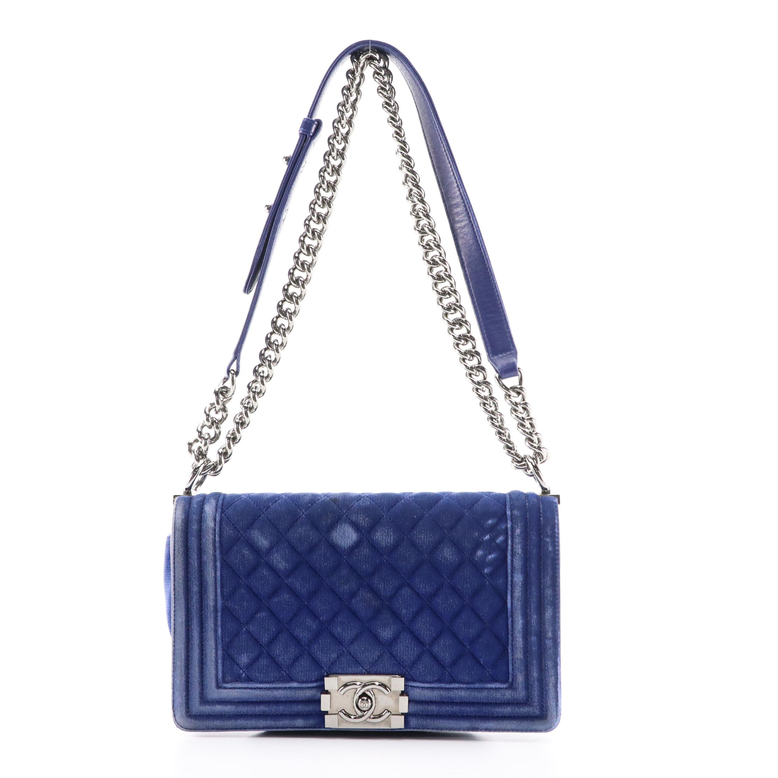 Chanel Boy Flap Medium Bag in Quilted Velvet