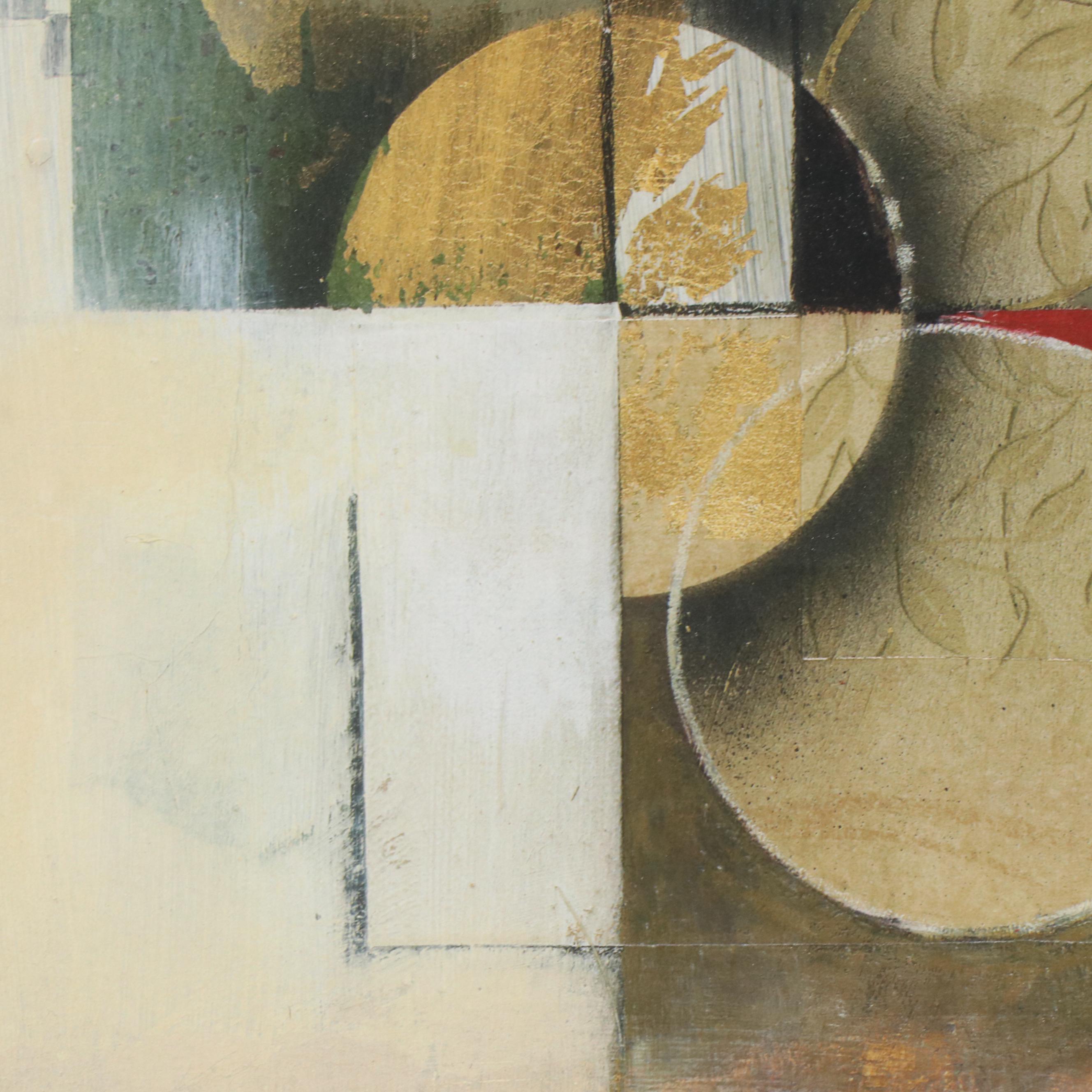 Niro Vasali Abstract Geometric Giclée "Crossroads," 21st Century