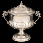 Italian 800 Silver Empire Style Waste Bowl, Mid to Late 20th Century