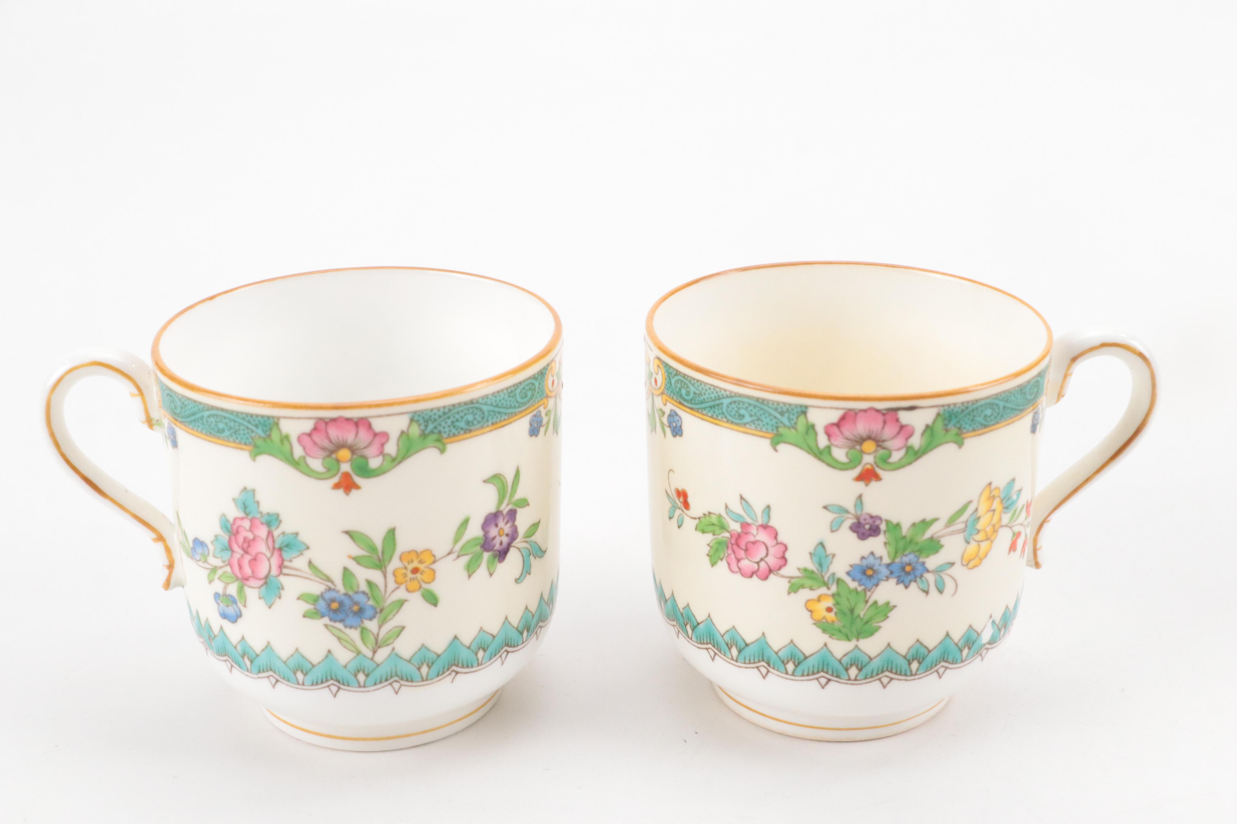Minton Bone China Demitasse Cups and Saucers, 1927