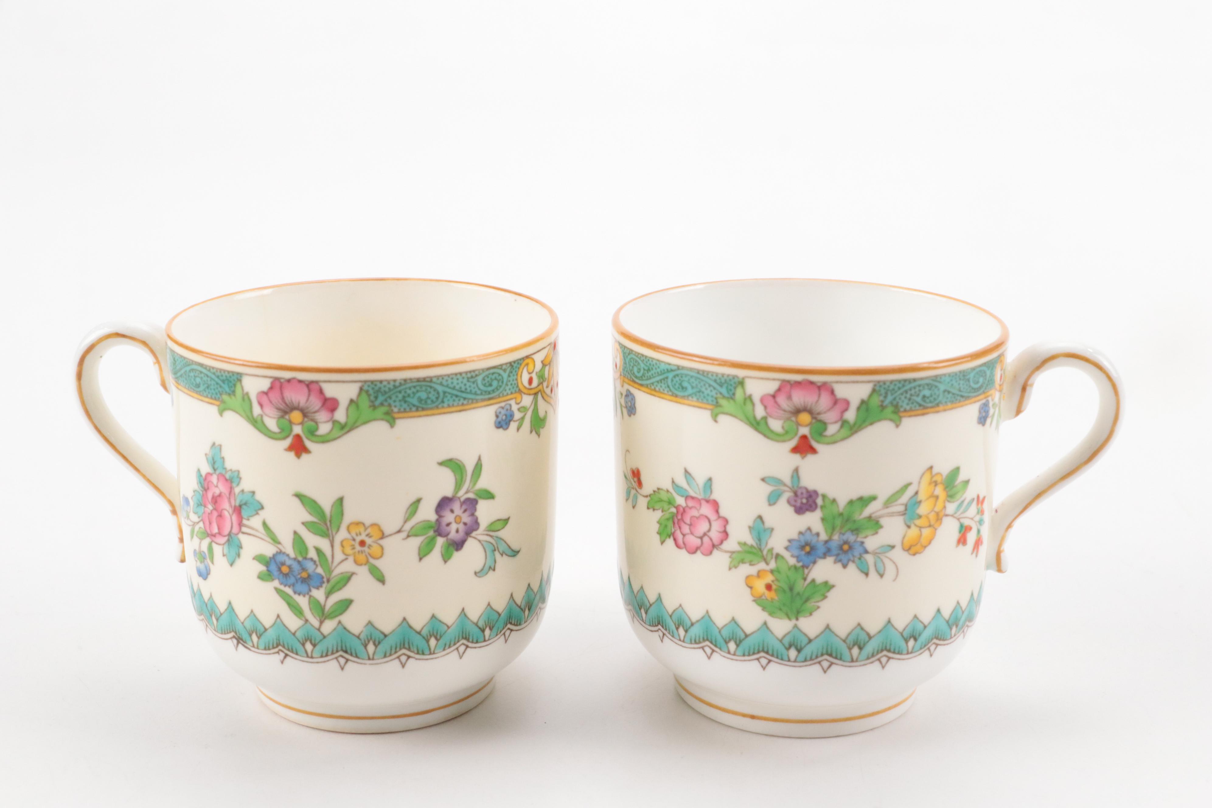 Minton Bone China Demitasse Cups and Saucers, 1927