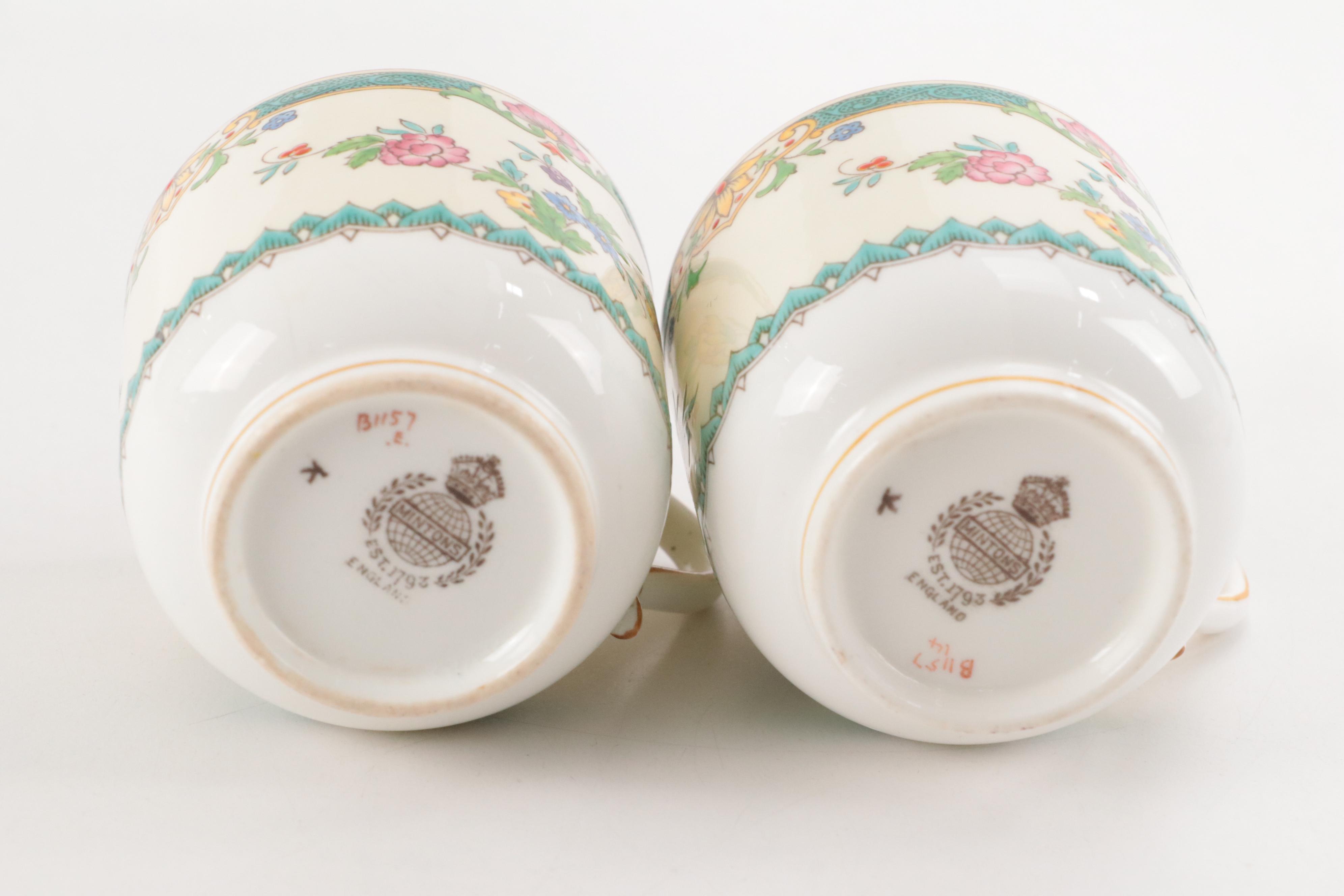 Minton Bone China Demitasse Cups and Saucers, 1927