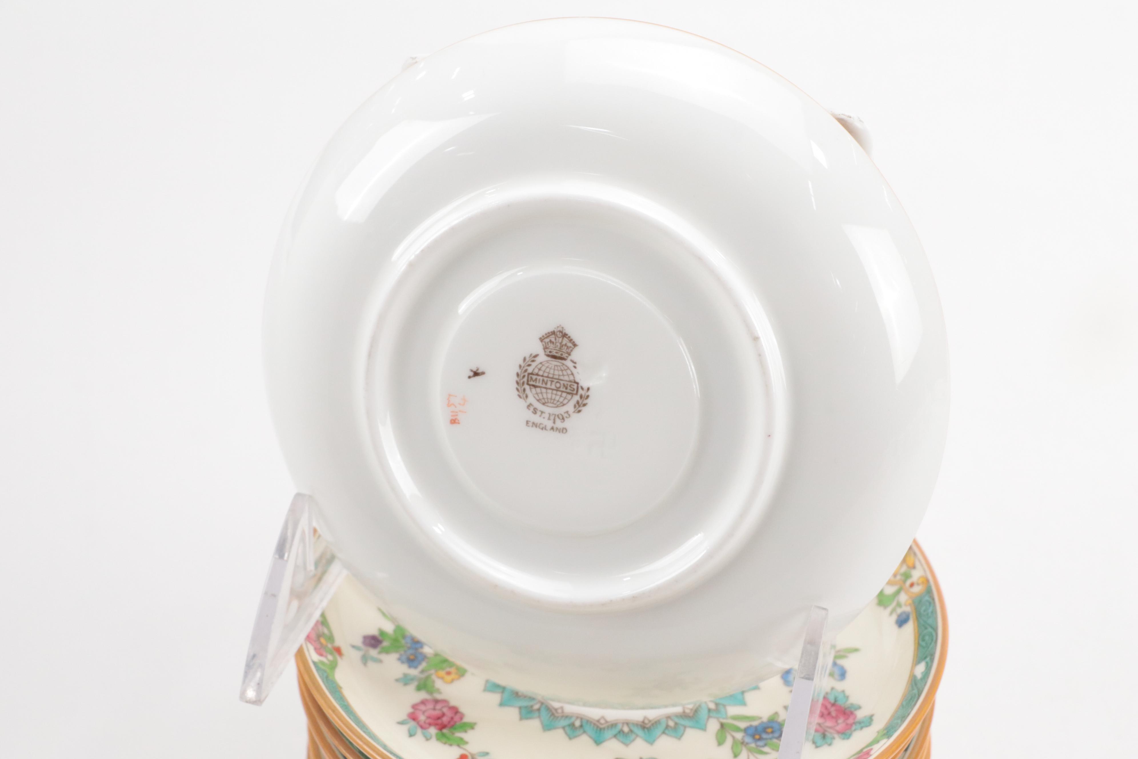 Minton Bone China Demitasse Cups and Saucers, 1927