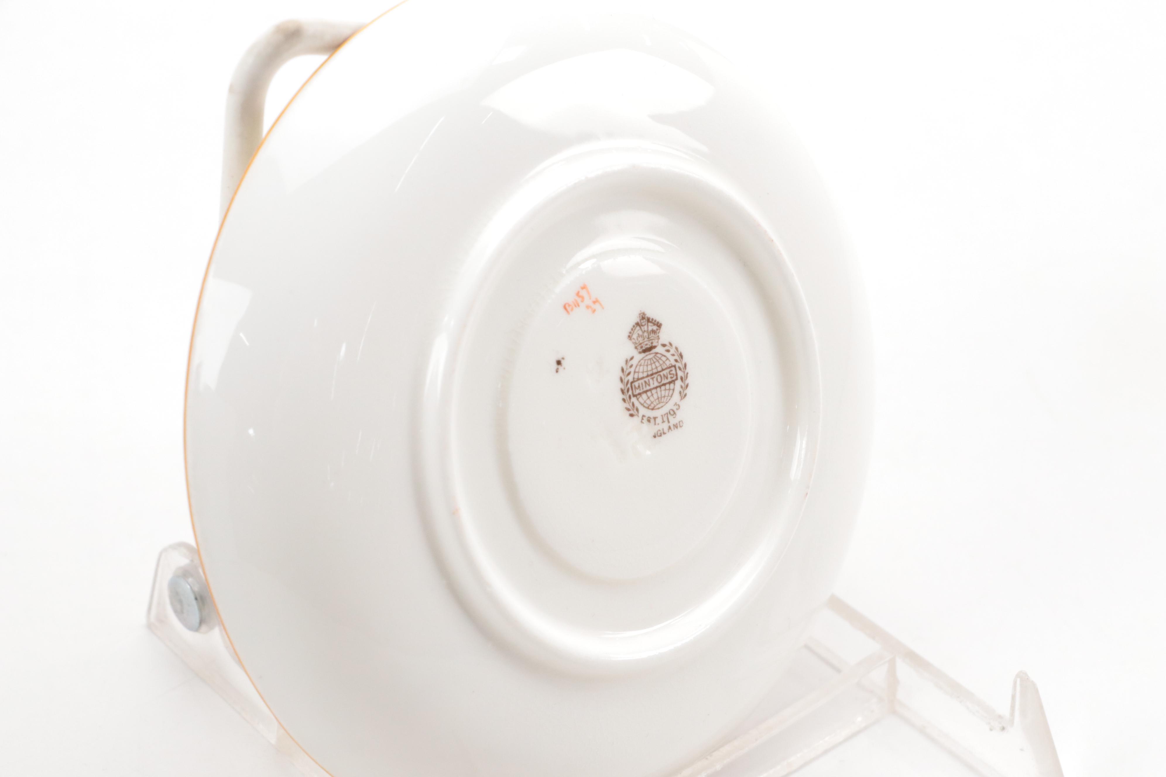 Minton Bone China Demitasse Cups and Saucers, 1927