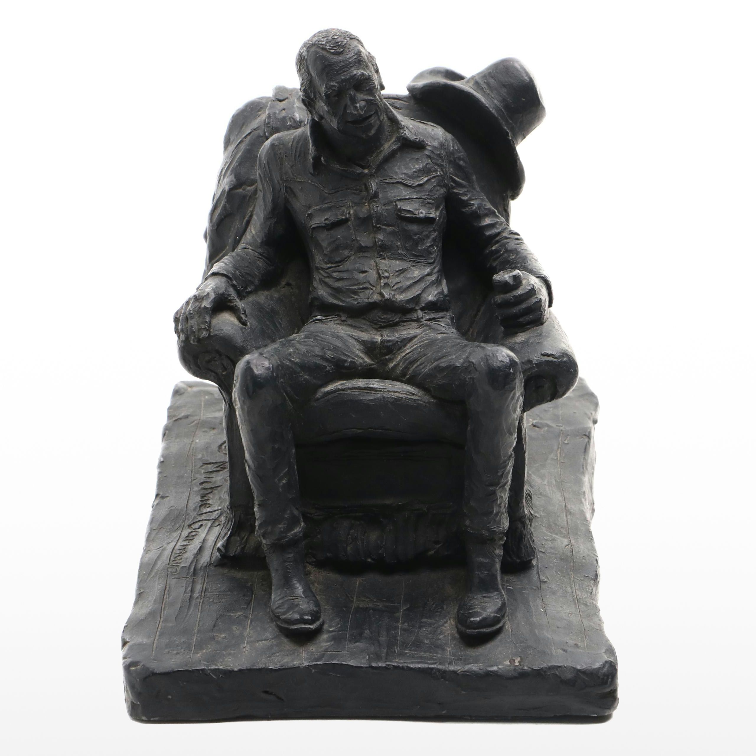 Michael Garman Sculpture "Chairman On The Range," 1973