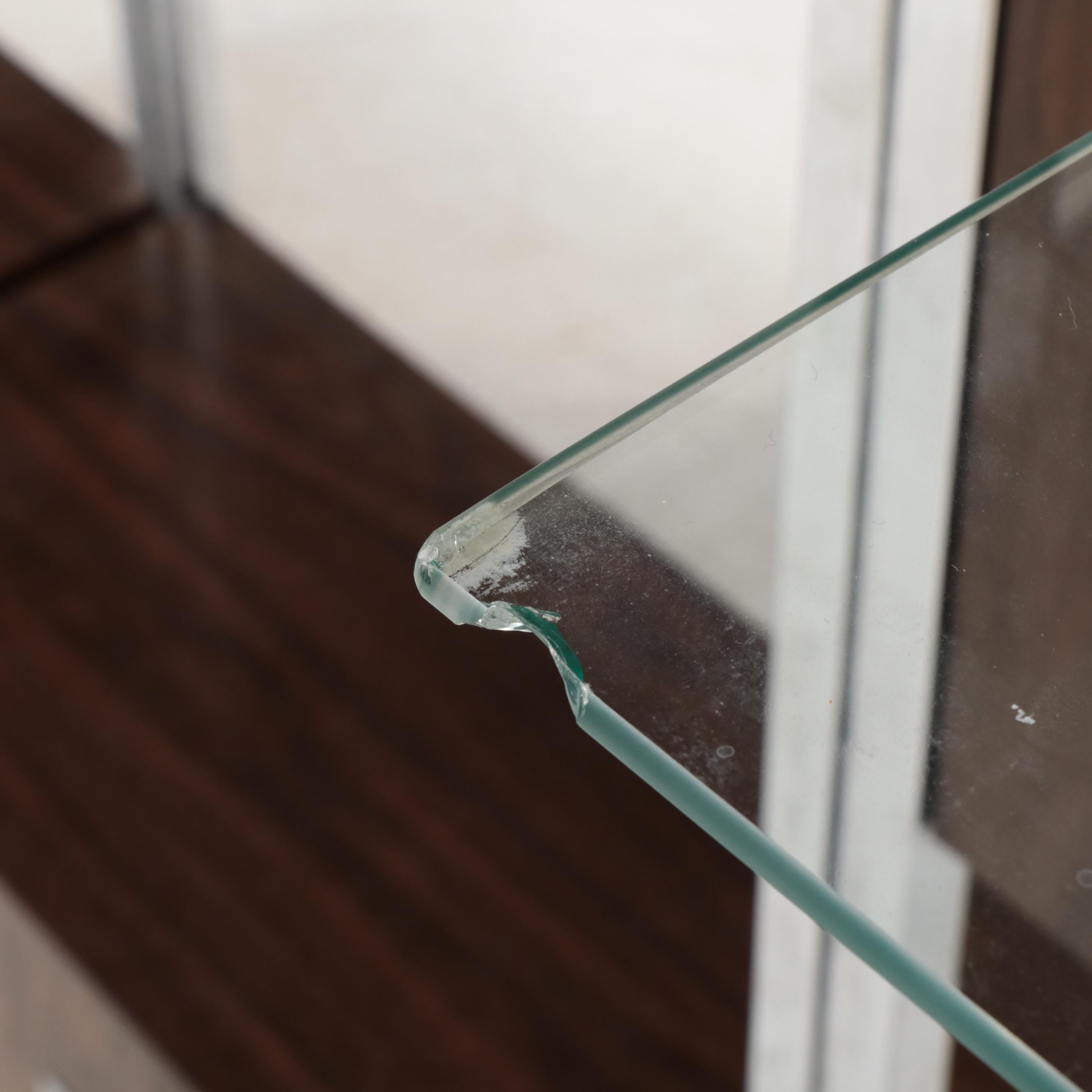 Mid Century Modern Style Walnut and Chrome Modular Shelves, Mid to Late 20th C.