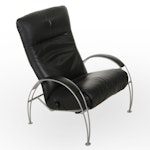 Percival Lafer Modernist Reclining Leather Upholstered Armchair, 2002
