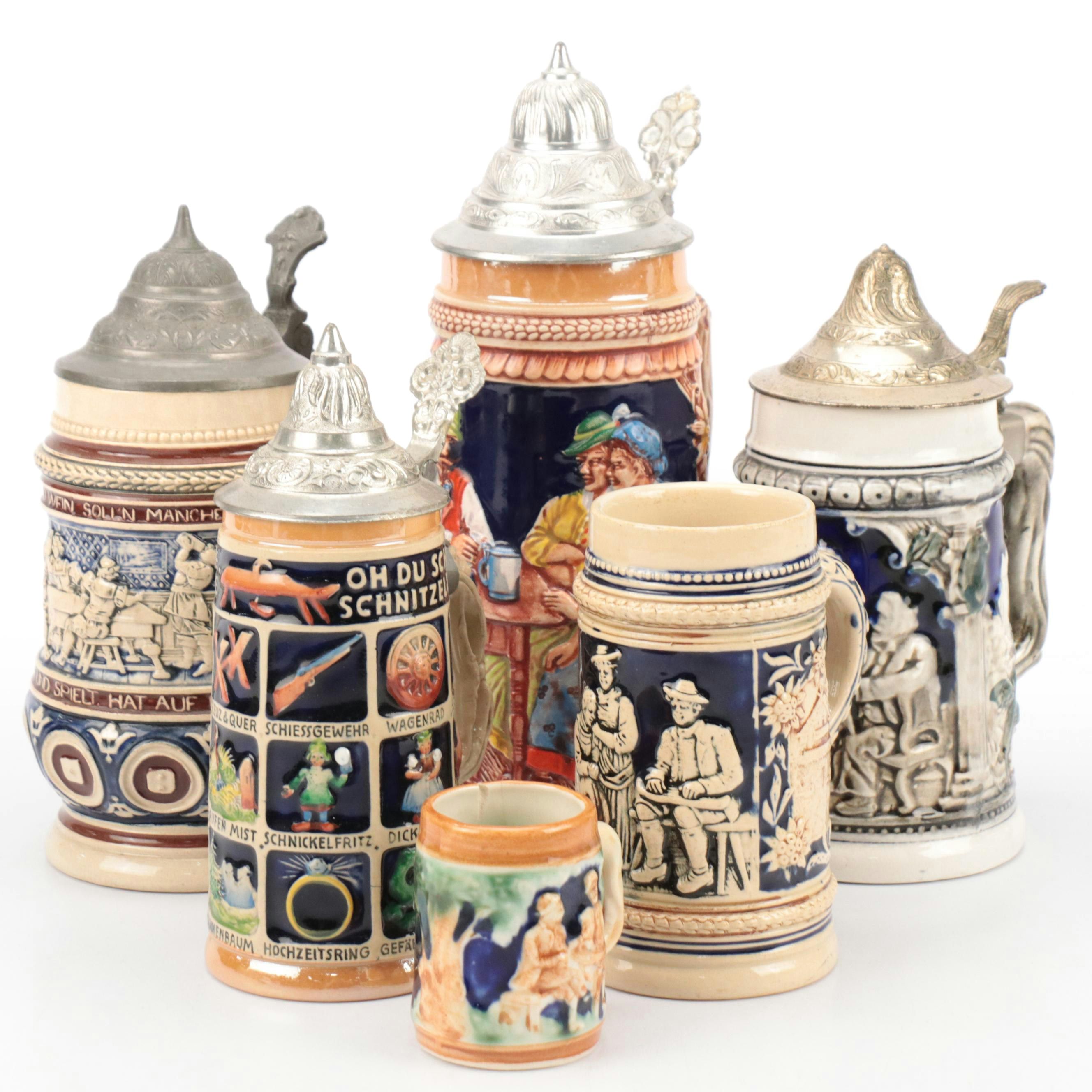 Thewalt Ceramic Beer Stein with Other German Beer Steins and More
