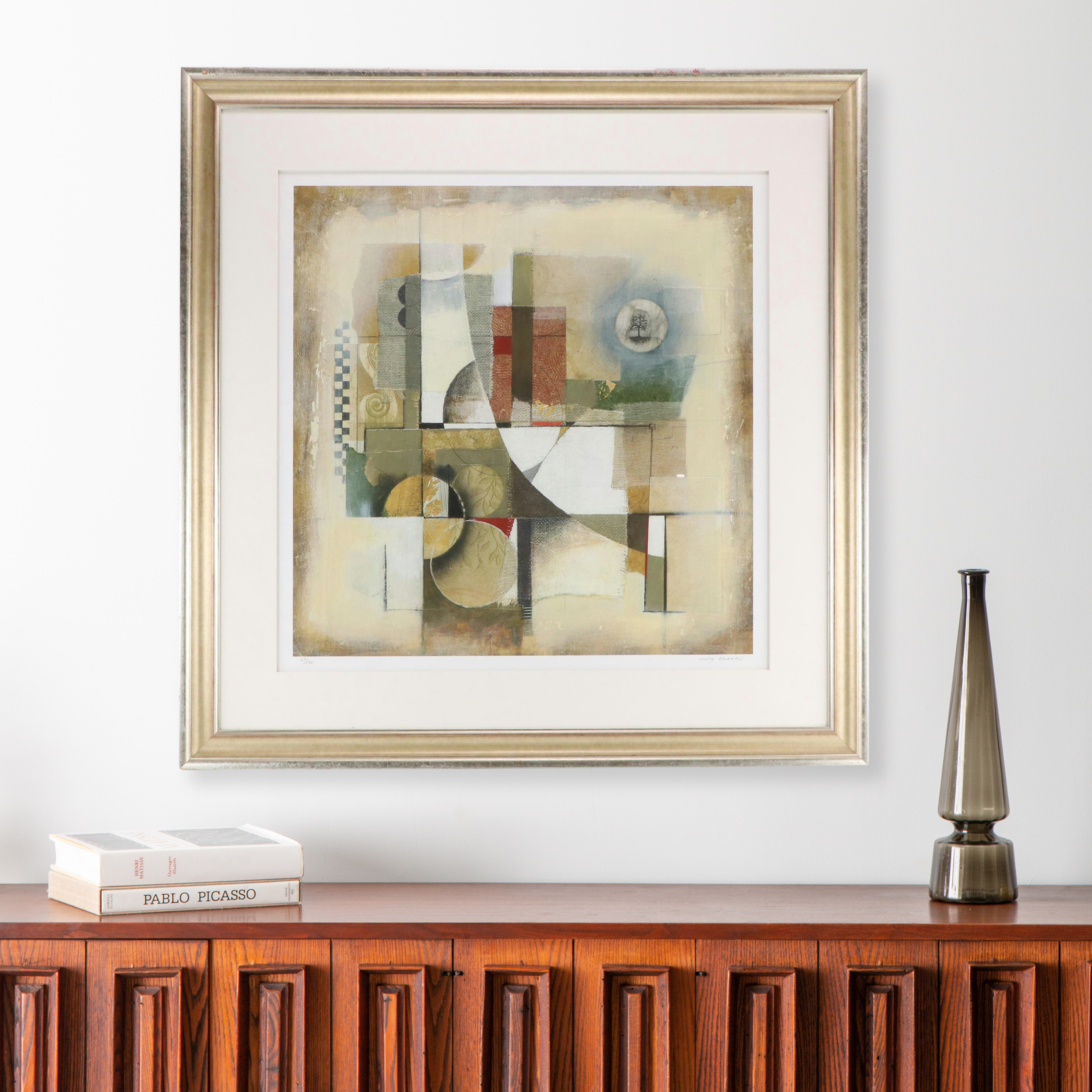 Niro Vasali Abstract Geometric Giclée "Crossroads," 21st Century
