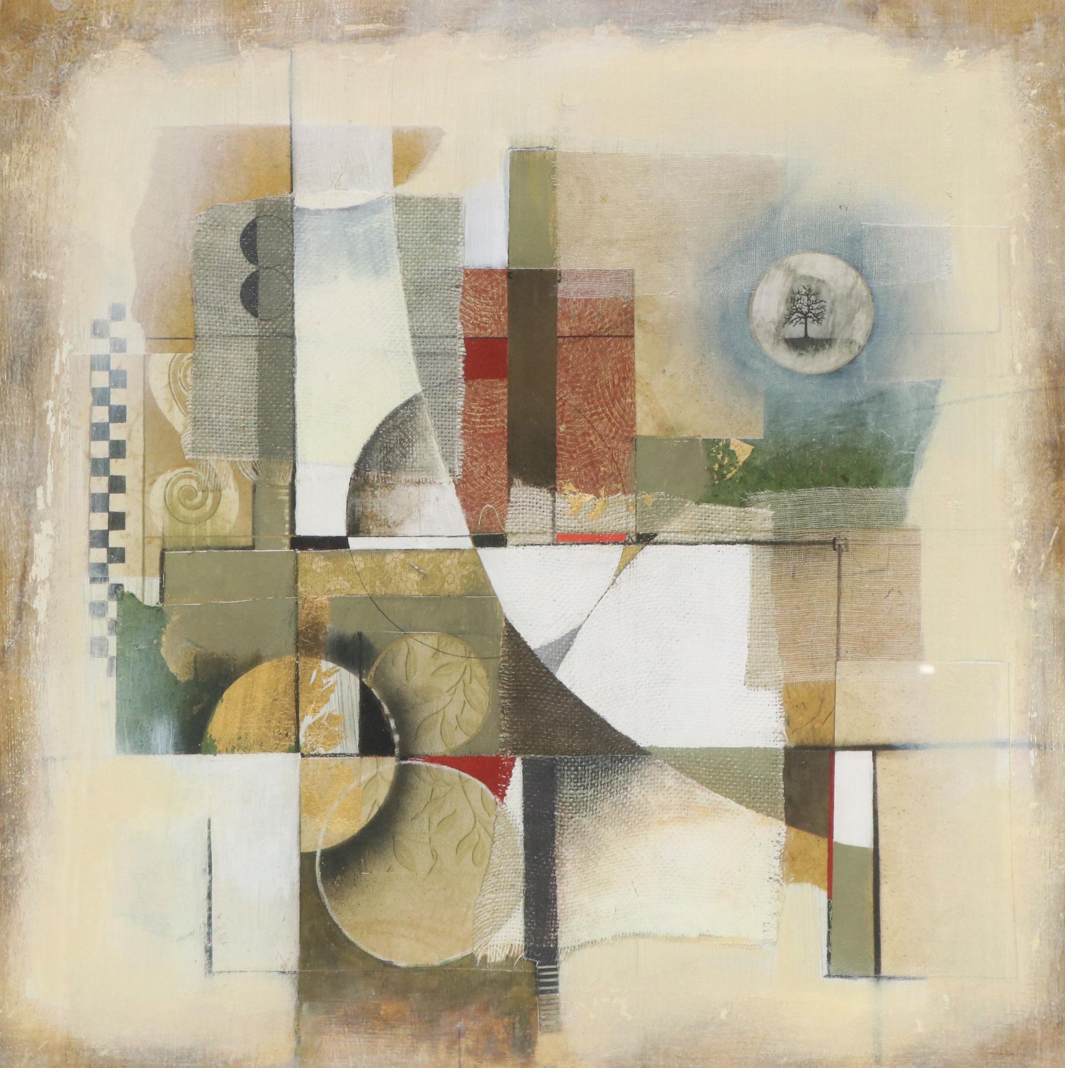 Niro Vasali Abstract Geometric Giclée "Crossroads," 21st Century