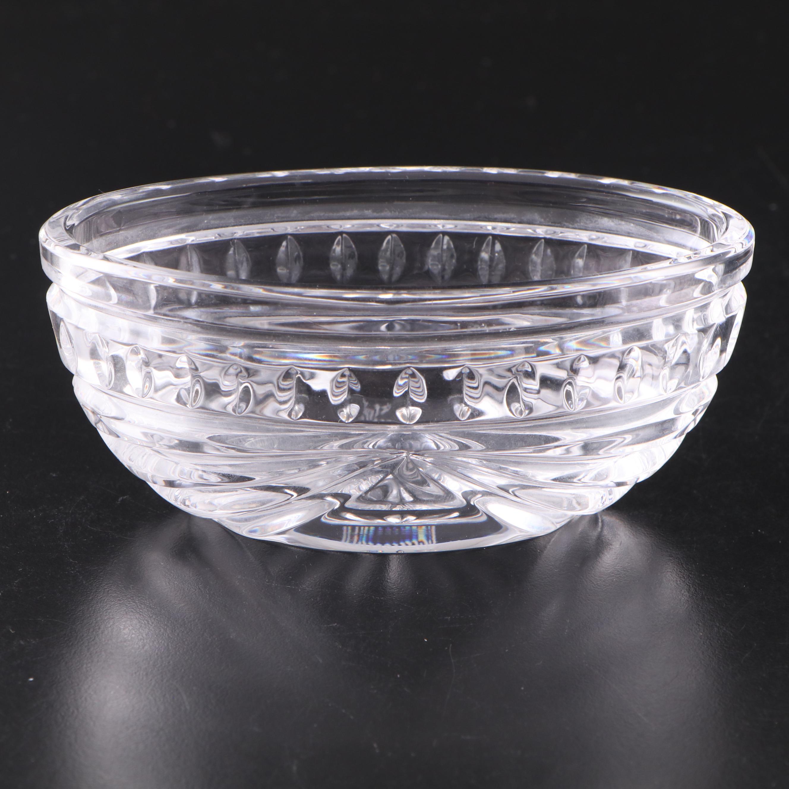 Waterford Crystal Candle Holder, Bowl, and "Pompeii" Pattern Vase