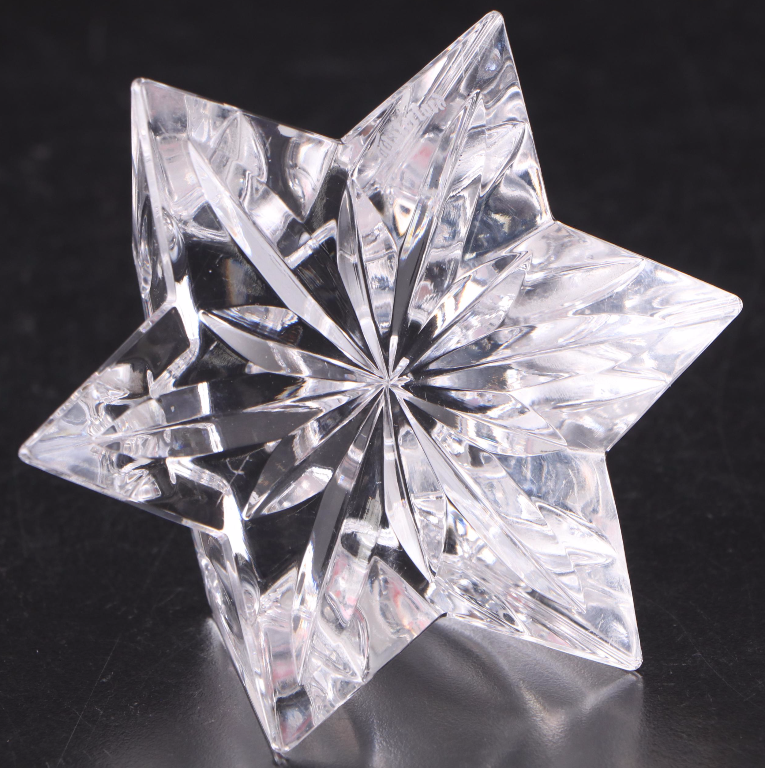 Waterford Crystal Candle Holder, Bowl, and "Pompeii" Pattern Vase