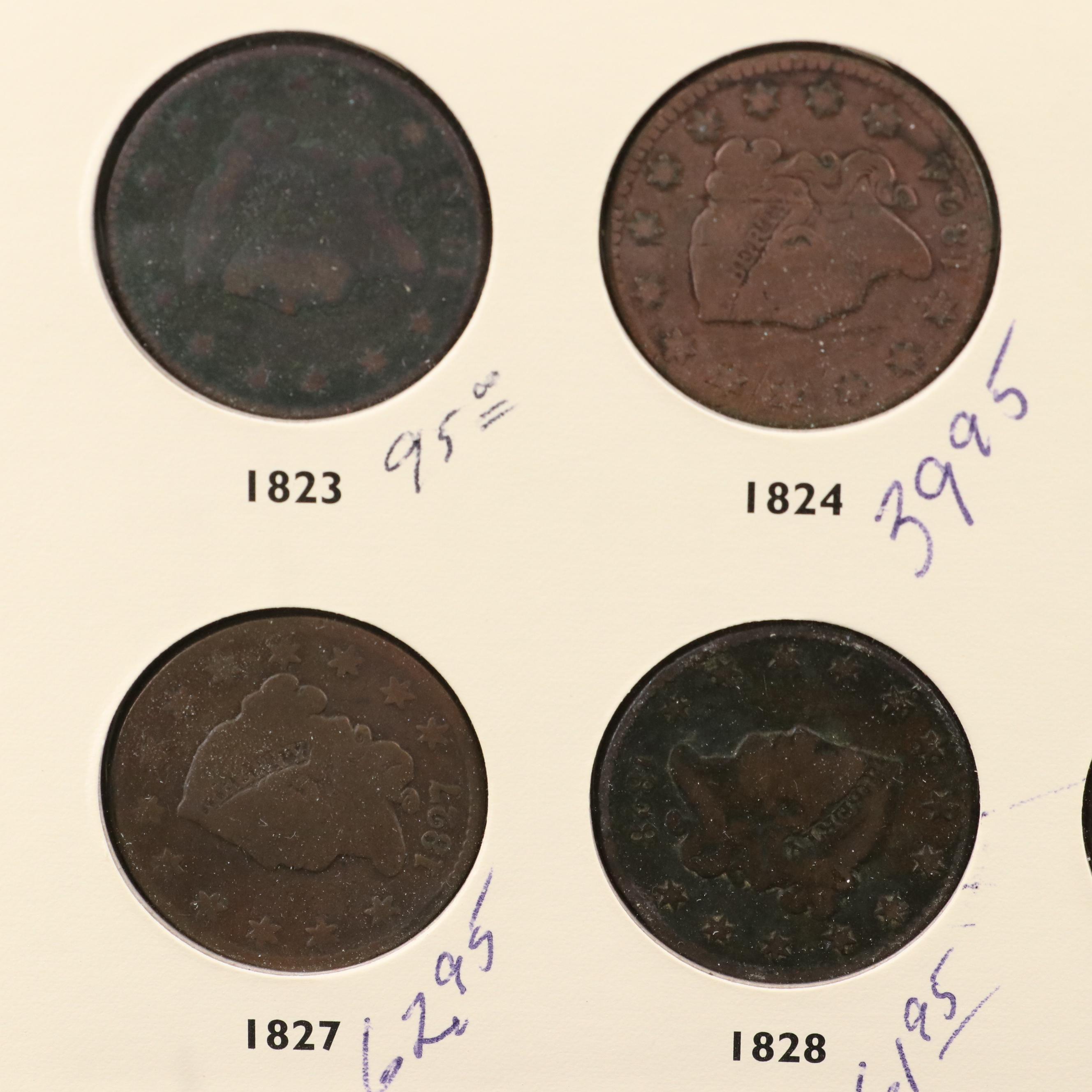 Collection of United States Large Cents Complete From 1806-1857