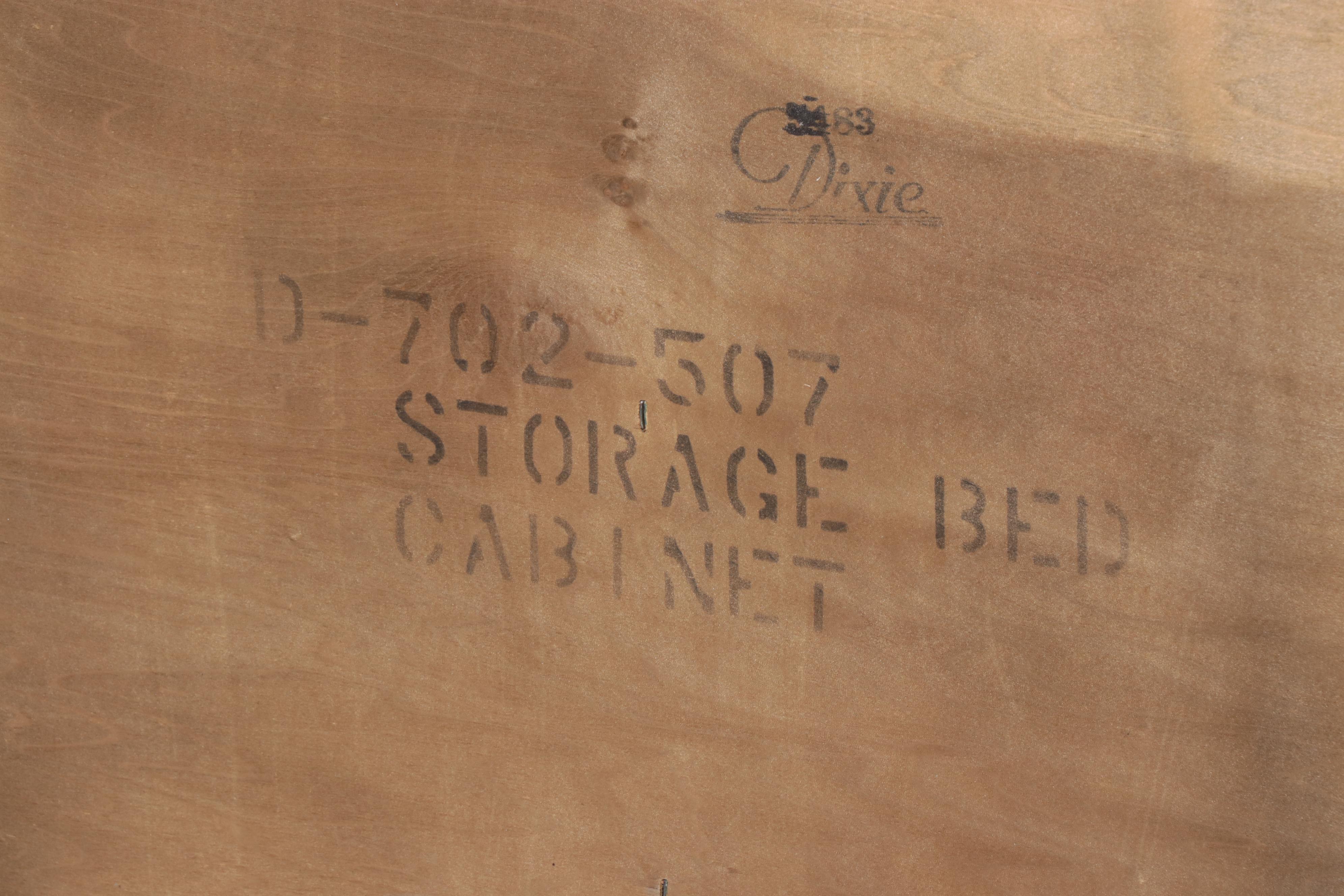 Dixie Furniture Oak Linen Press Cabinet, Late 20th Century