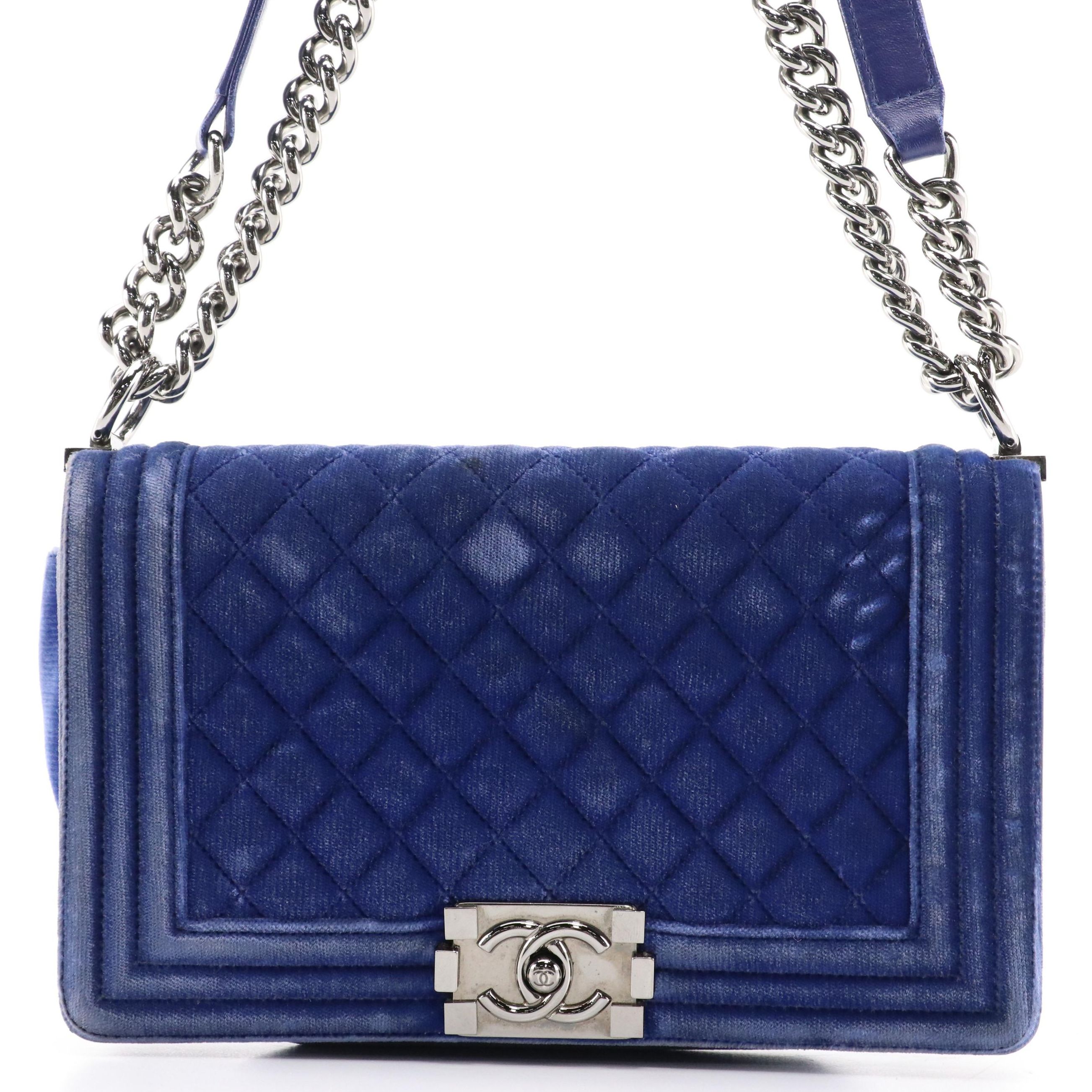 Chanel Boy Flap Medium Bag in Quilted Velvet