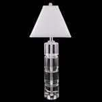 Bassett Mirror Co. Stacked Glass Cylinder Table Lamp, 2020
