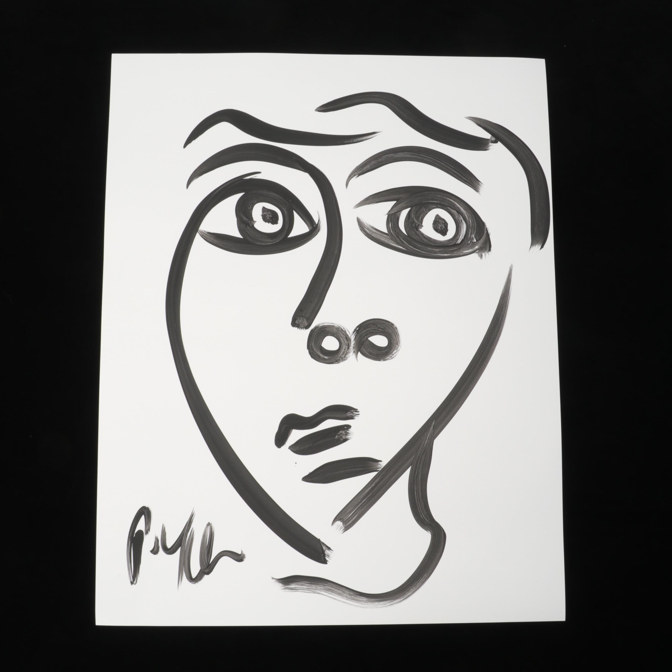 Peter Robert Keil Abstract Acrylic Portrait